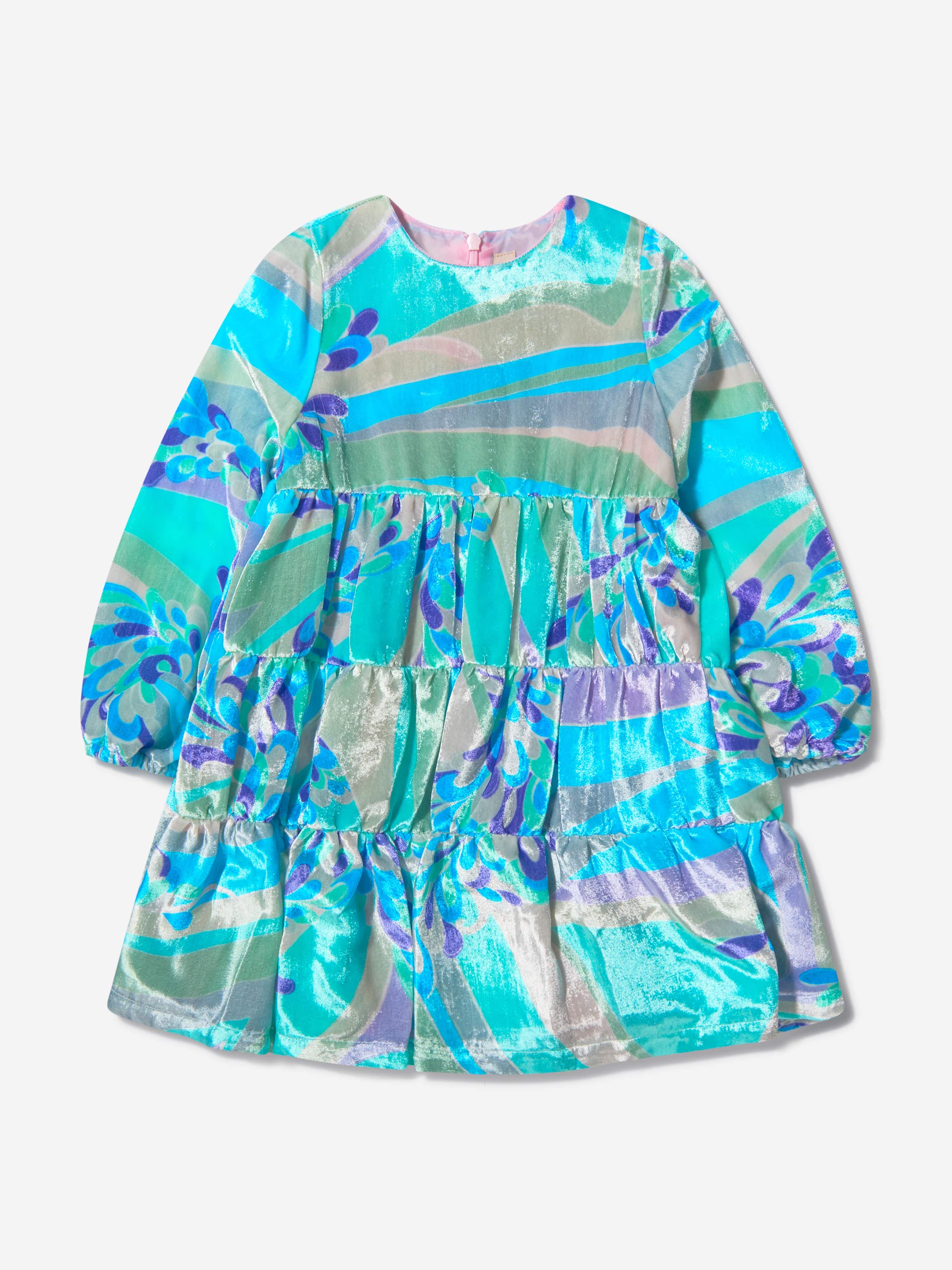 Pucci Girls Silk Patterned Dress Discount Huge Surprise