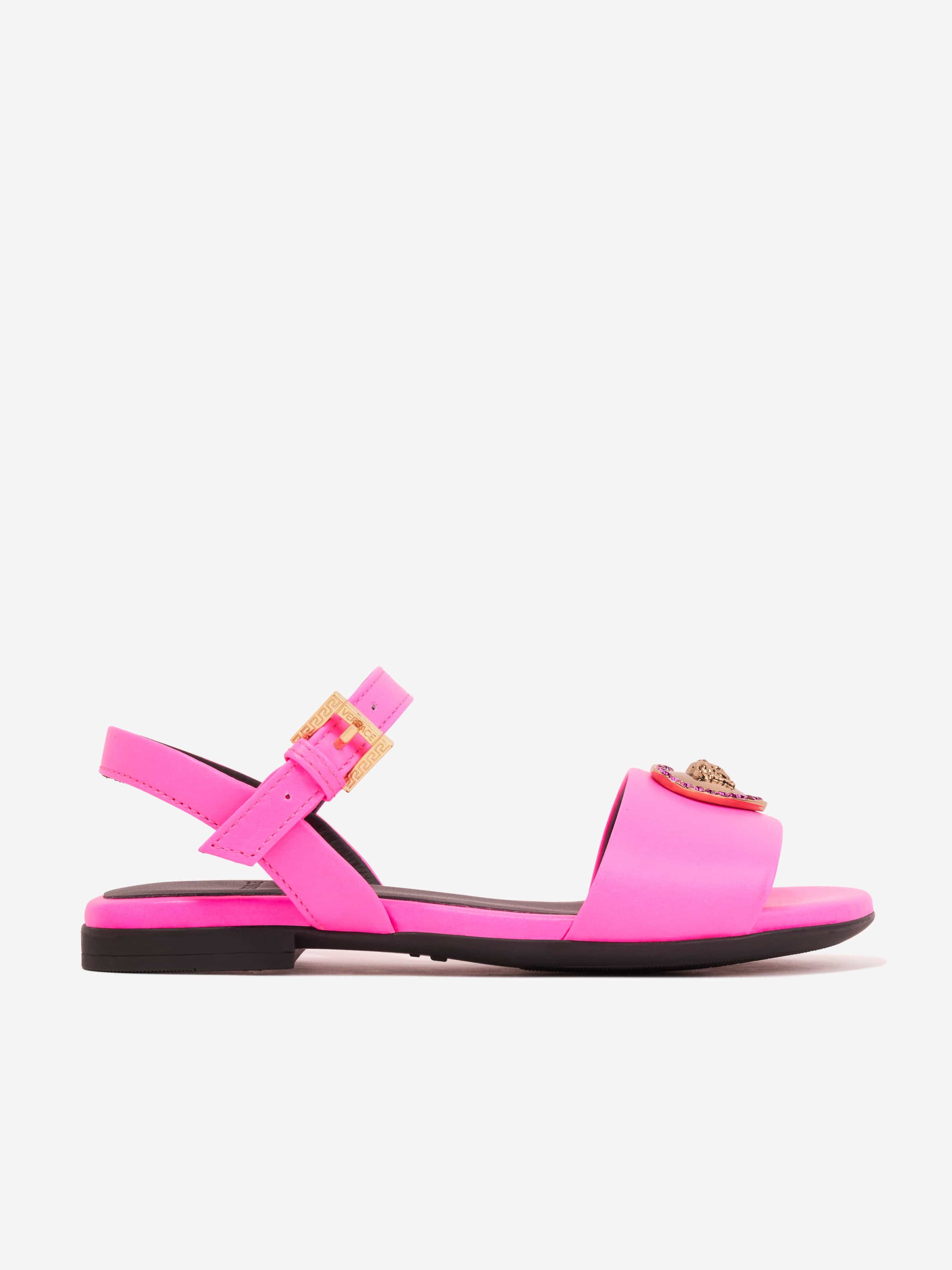 Versace Girls Heart Logo Sandals in Pink Discount Choice