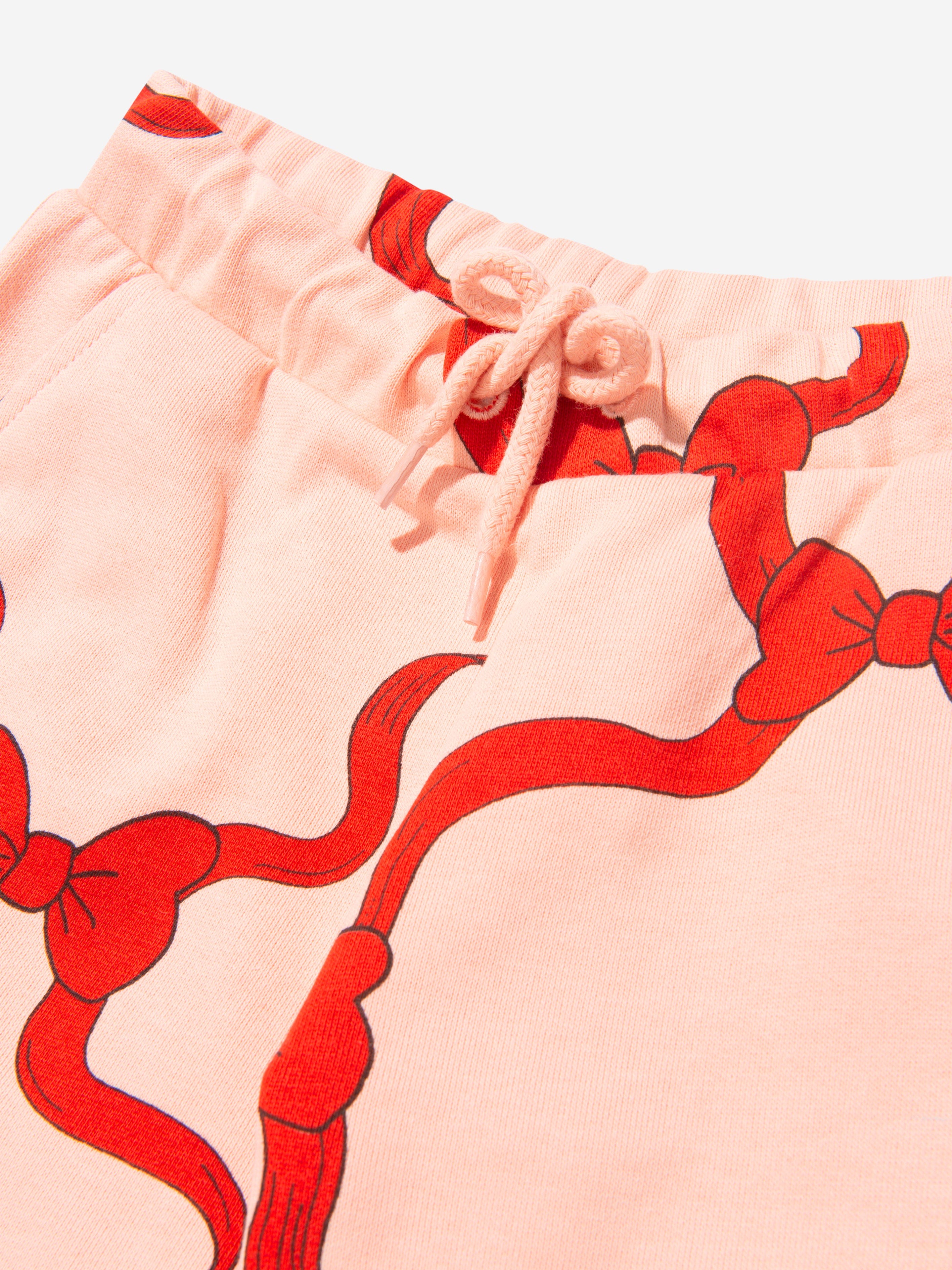 Mini Rodini Girls Organic Cotton Bow Print Joggers Buy Cheap Browse