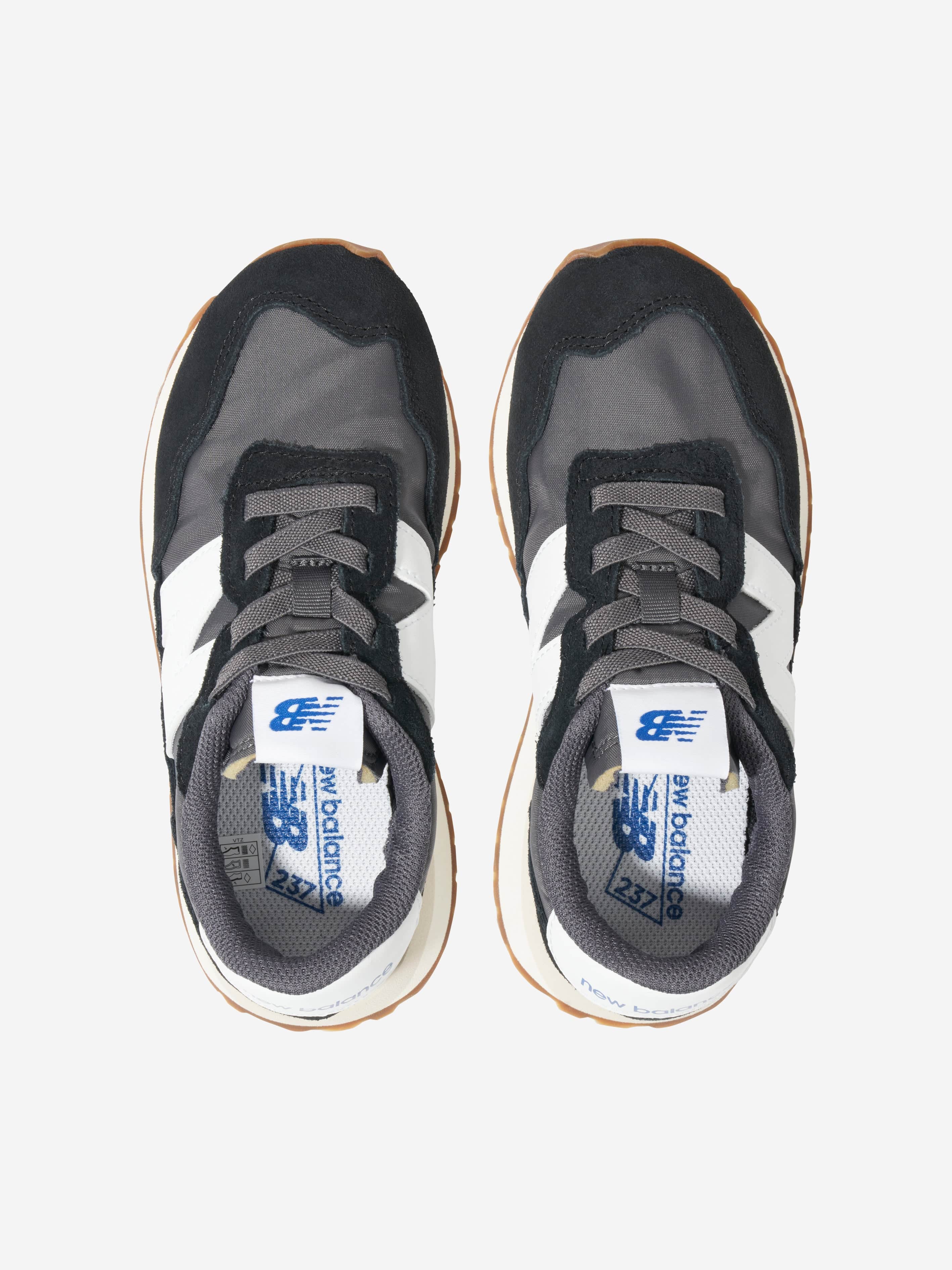 New Balance Kids 237 Lace Up Logo Trainers in Black Online Cheap Quality