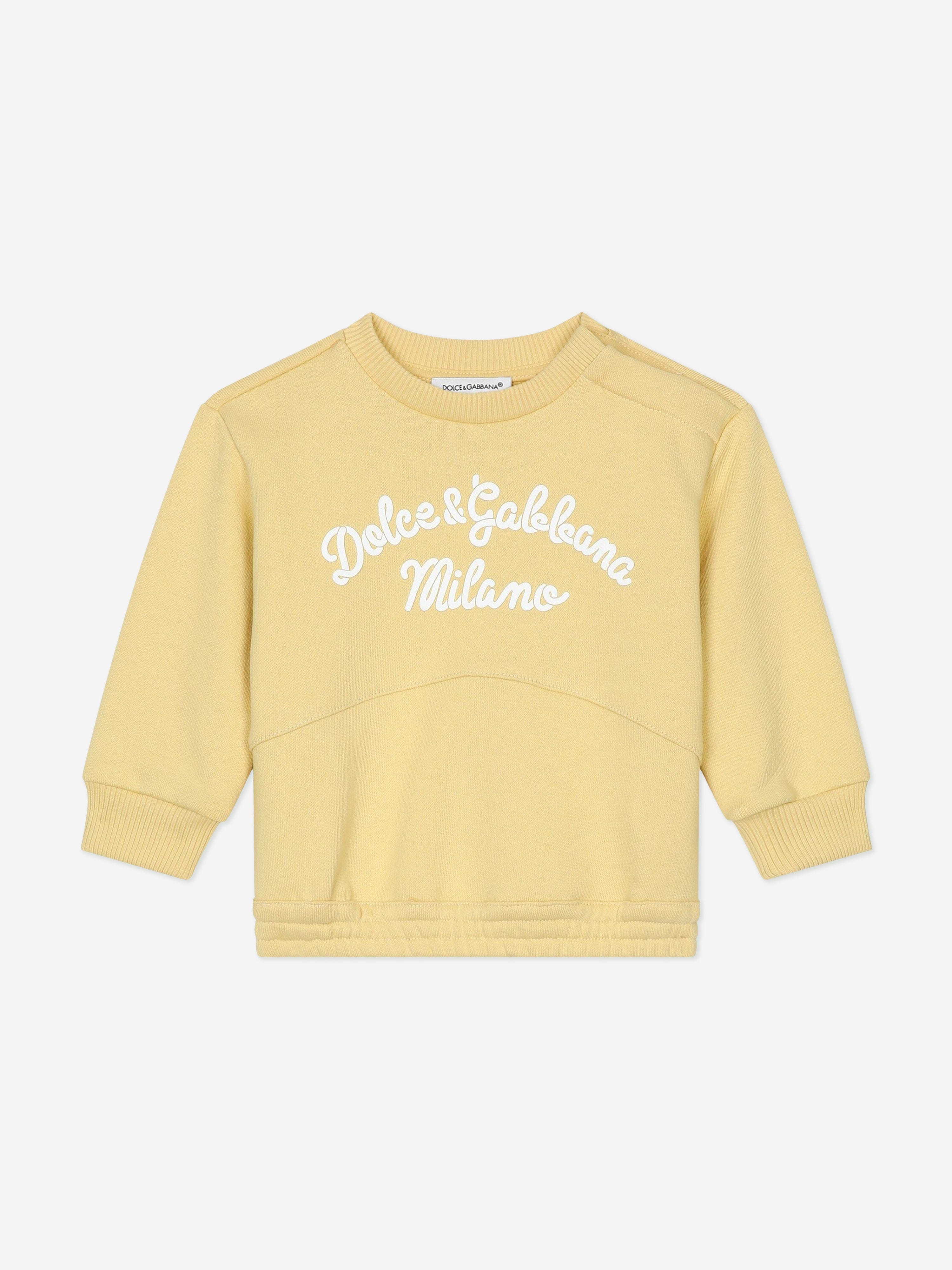 Dolce & Gabbana Baby Logo Sweatshirt in Yellow Buy