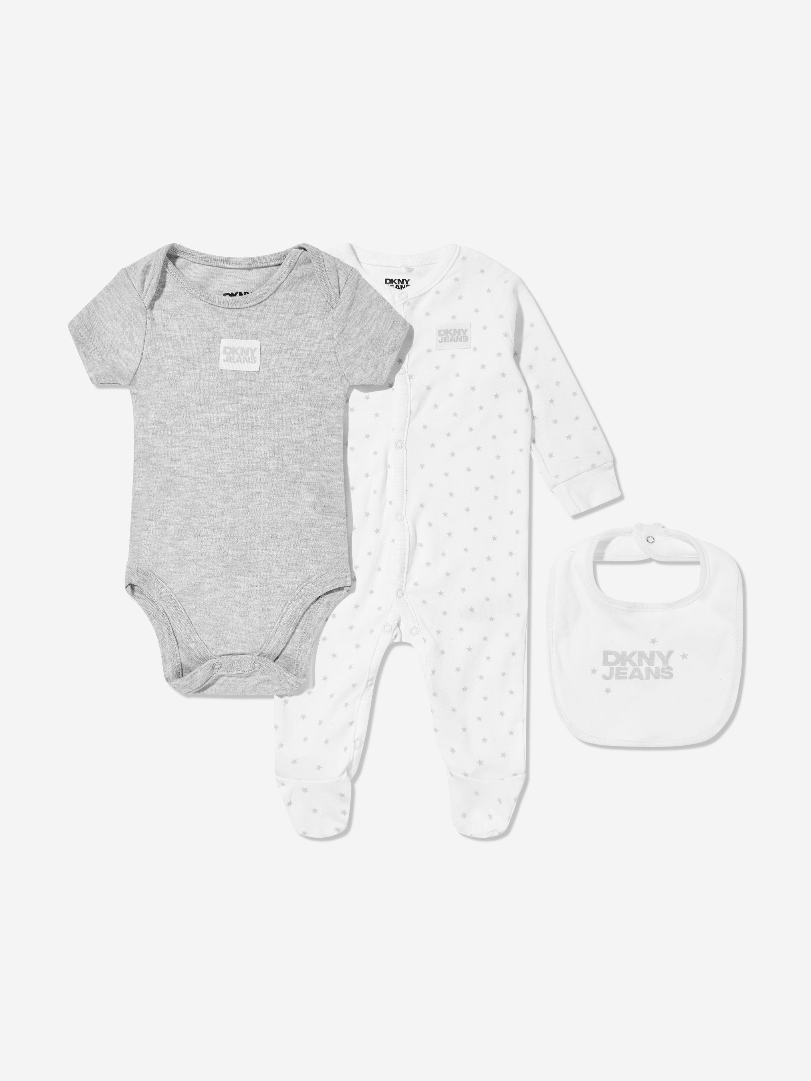 DKNY Baby 3 Piece Babygrow Set in Grey Very Cheap Sale Online