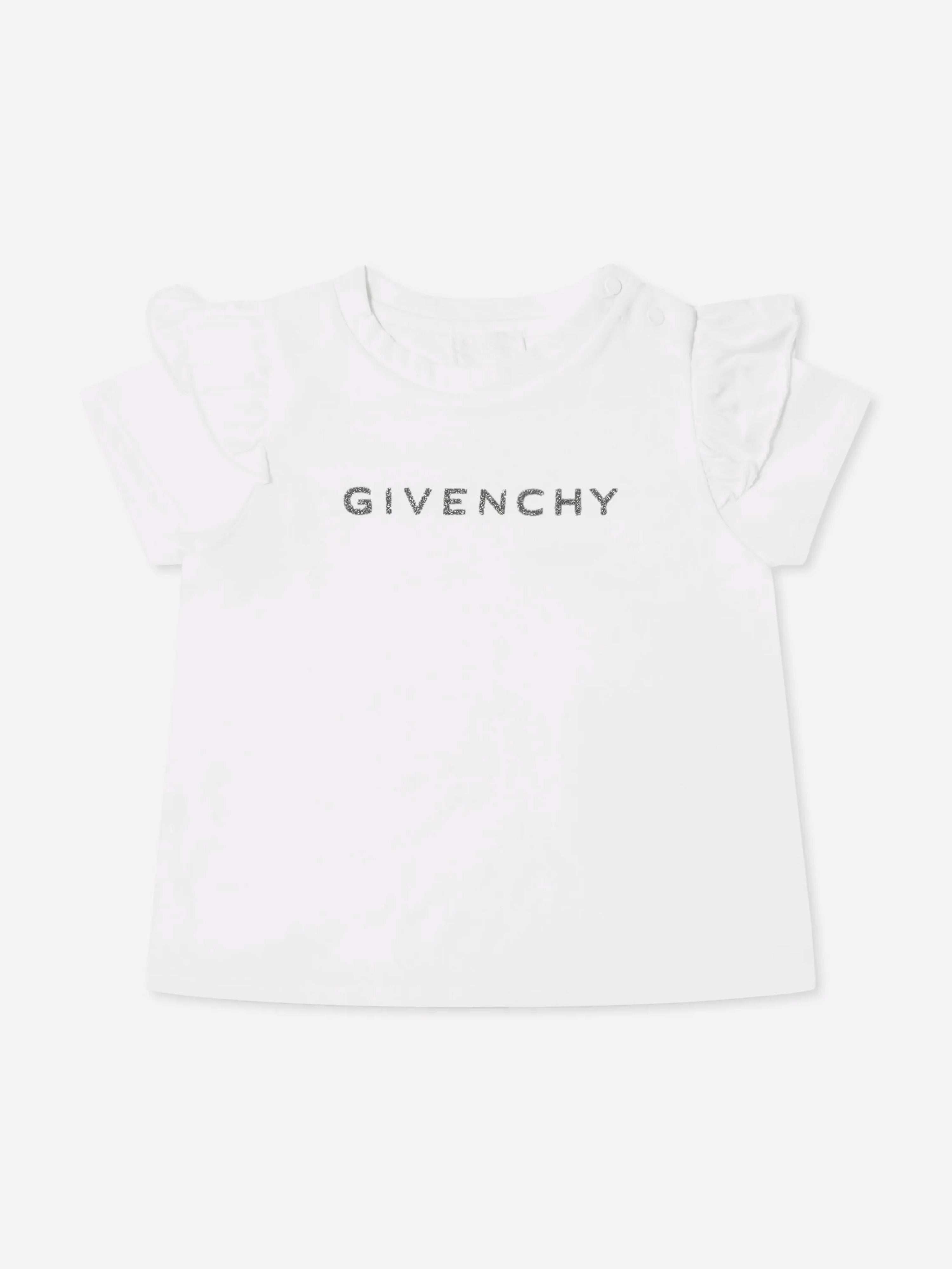 Baby Girls Glitter Logo T-Shirt in White Cheap New Styles
