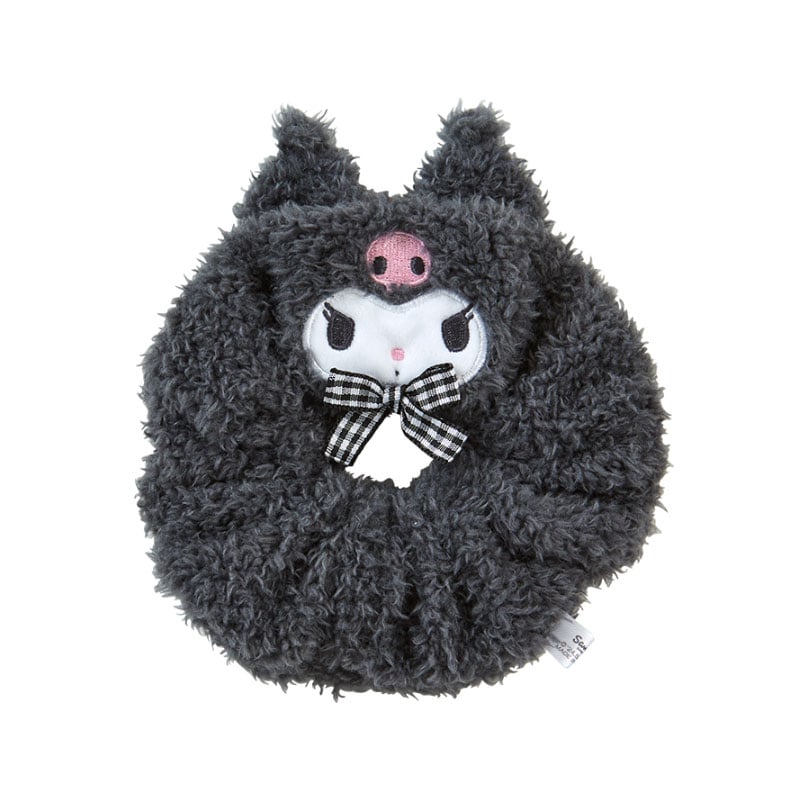 Kuromi Cozy Plush Scrunchie (Gingham Bow) Clearance 100% Original