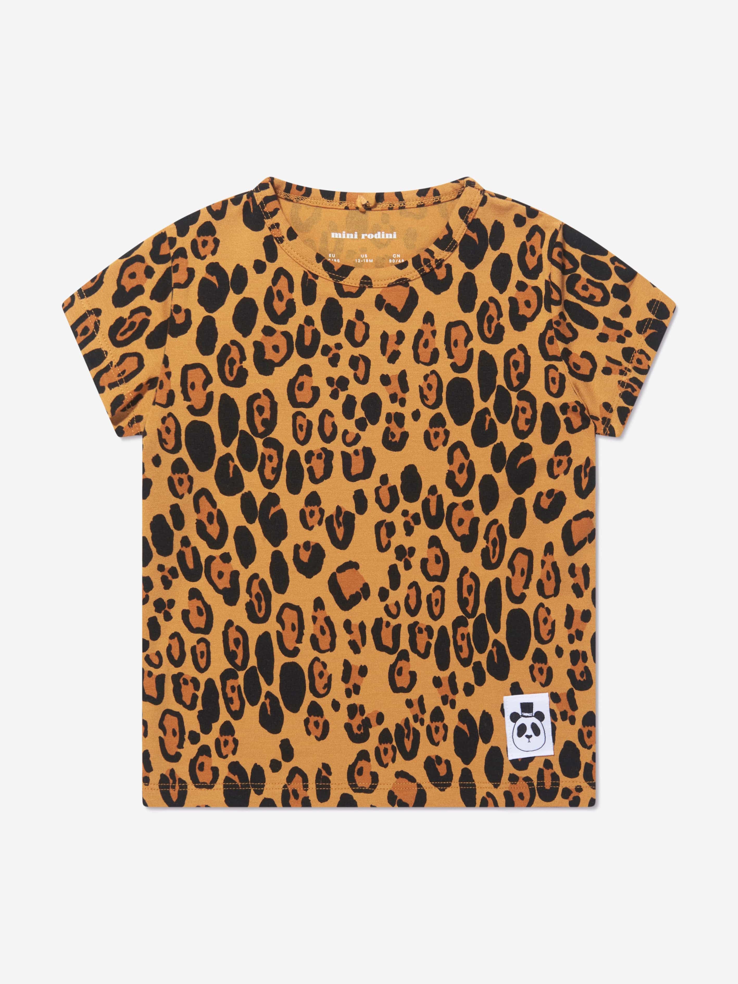 Mini Rodini Girls Leopard Print T-Shirt Cheapest Pice Online