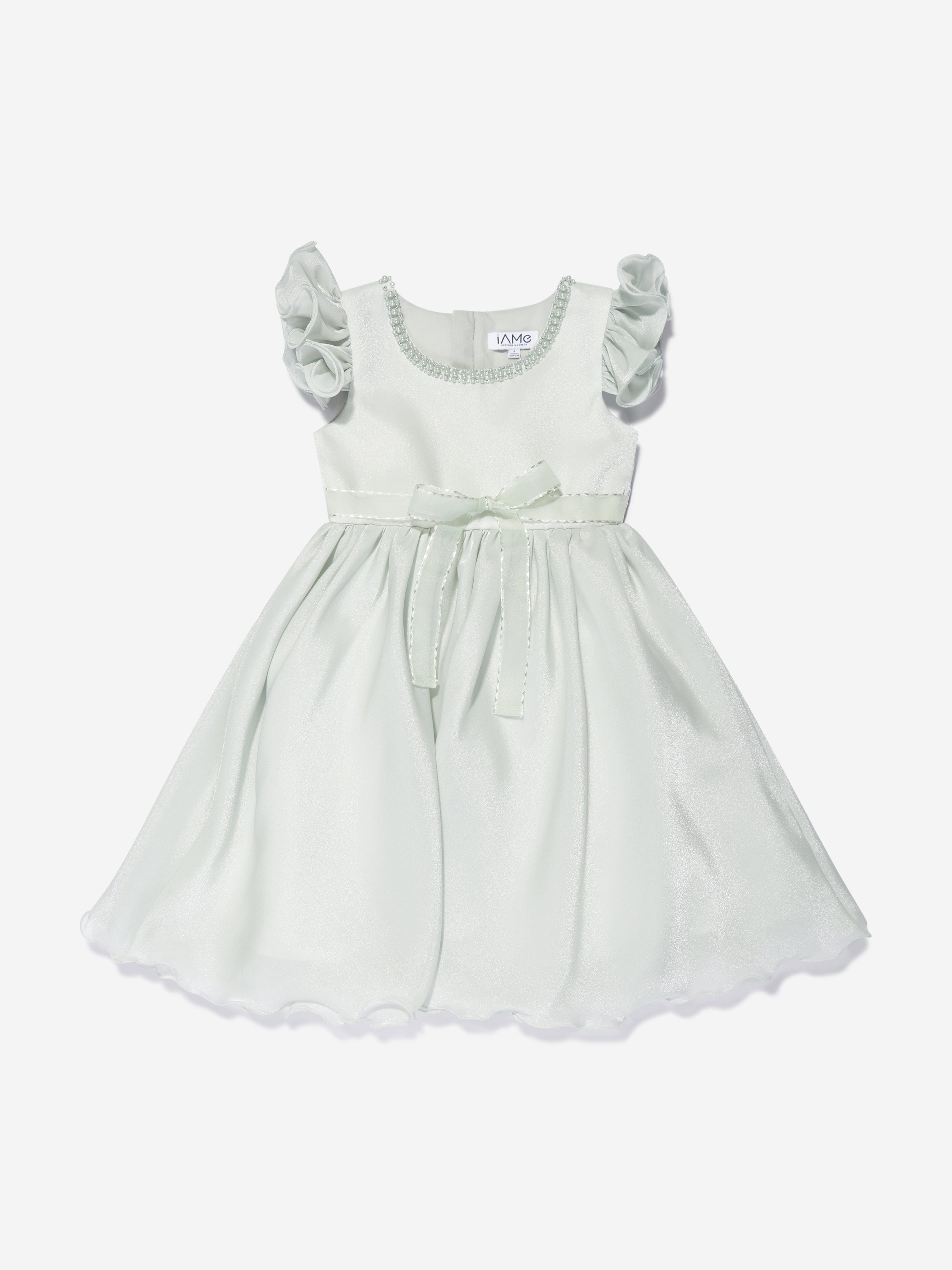 iAMe Girls Ruffle Detail A Line Dress in Green Buy Cheap New