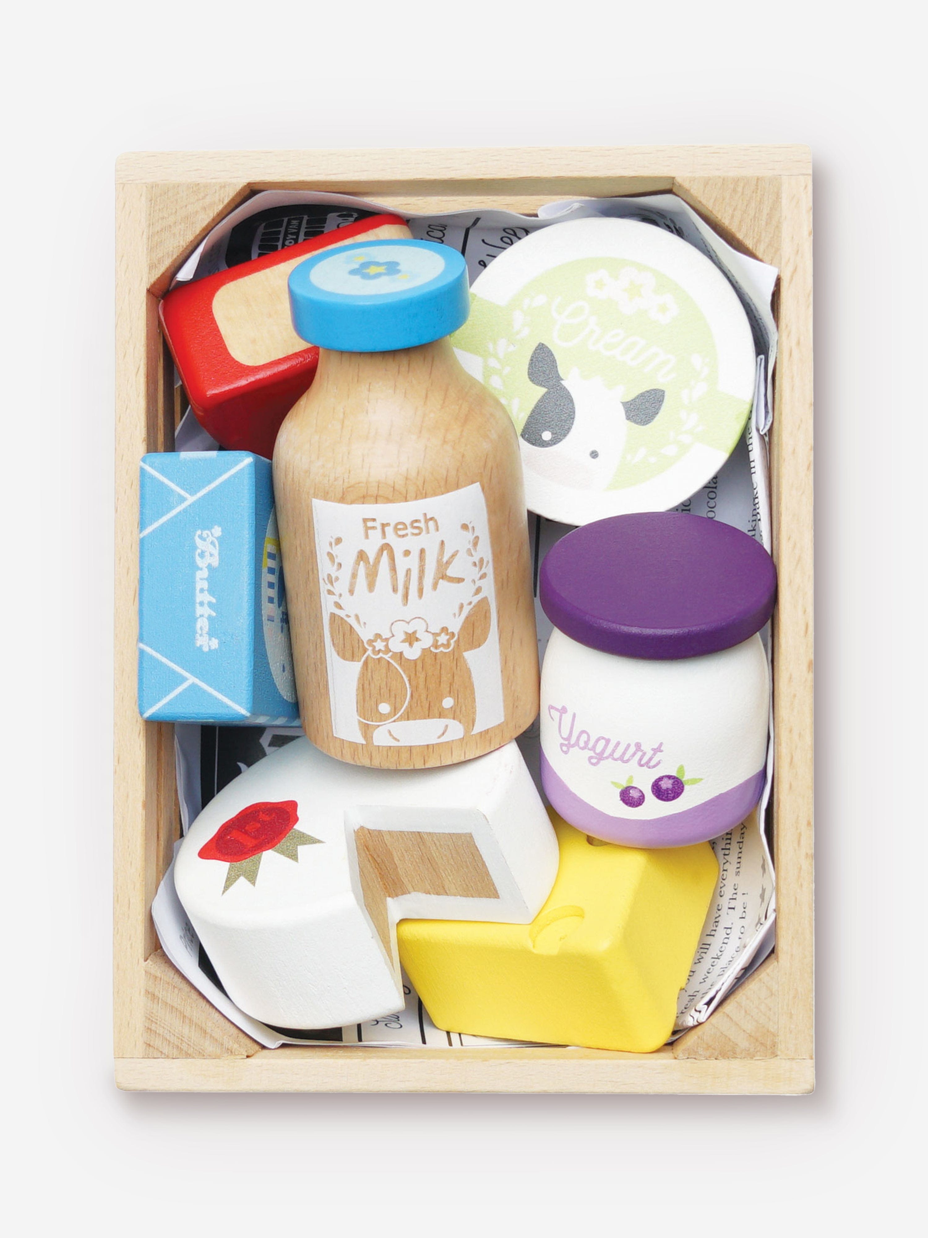 Cheese & Dairy Wooden Market Crate-8 Piece (W:16cm D:11.8cm H:6cm) Clearance Pick A Best
