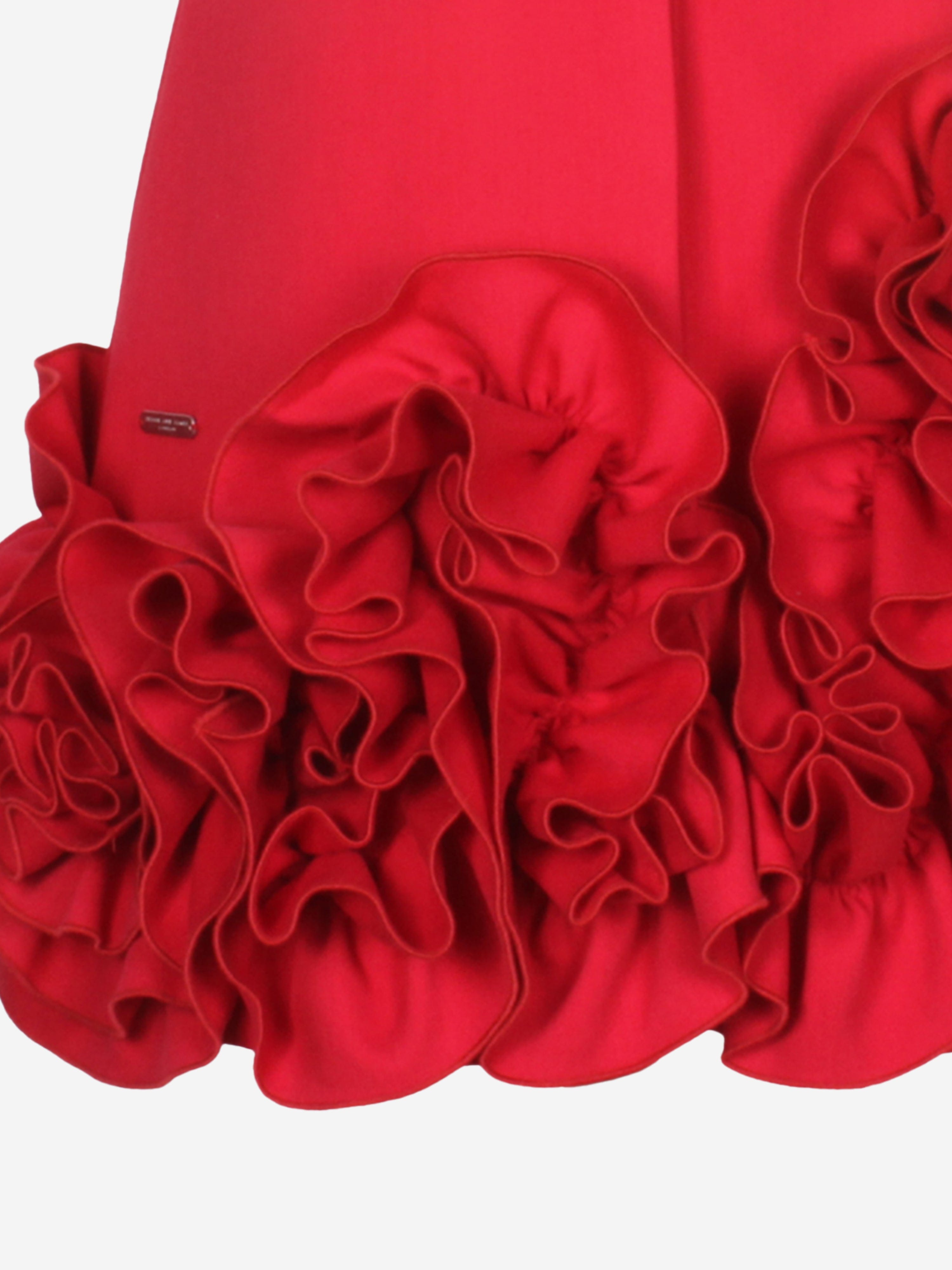 Jessie And James Girls Dream On Frilly Flower Dress in Red Discount Purchase