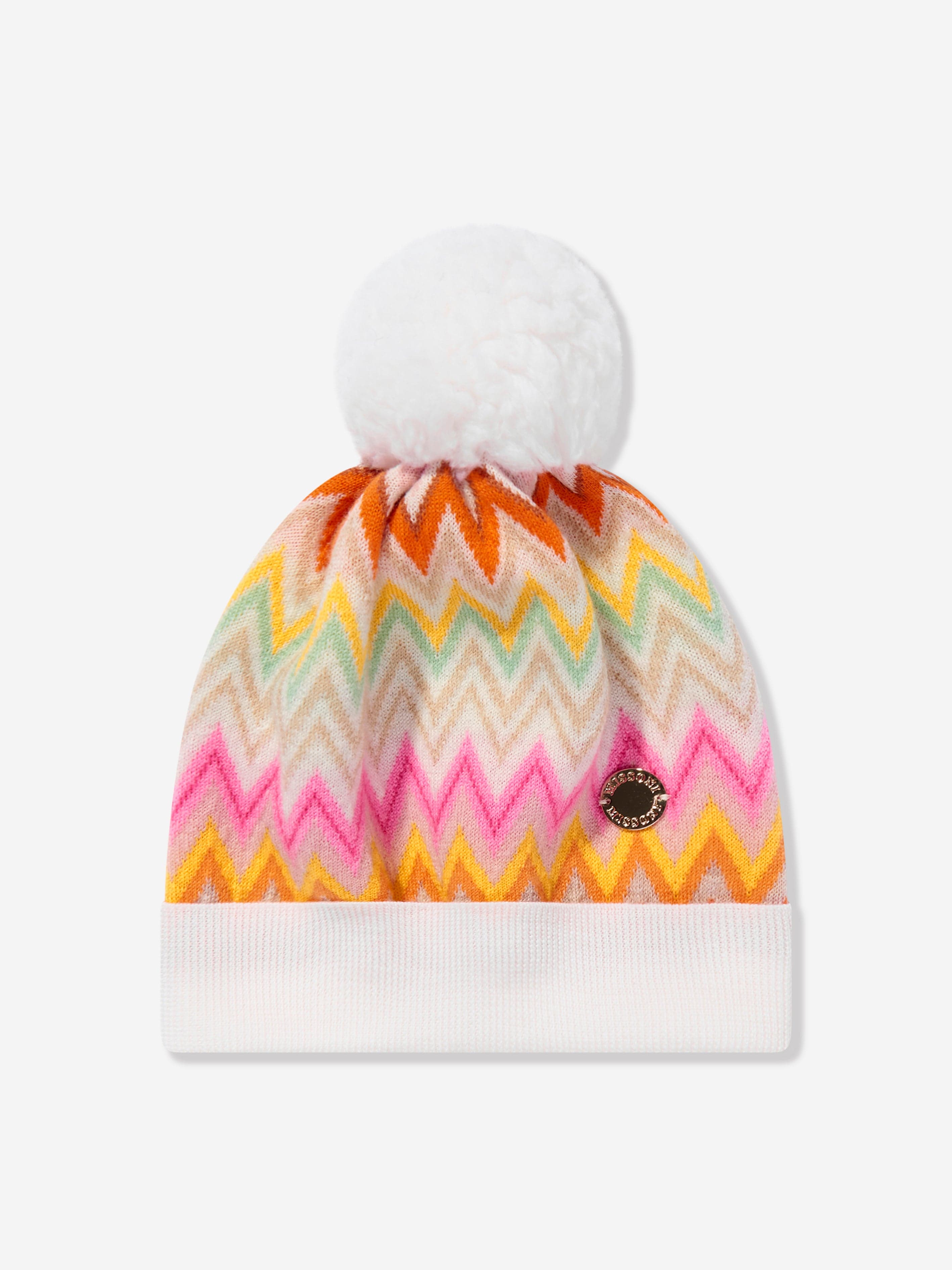 Missoni Girls Zigzag Bobble Hat in Multicolour Cheap Sale Shop For