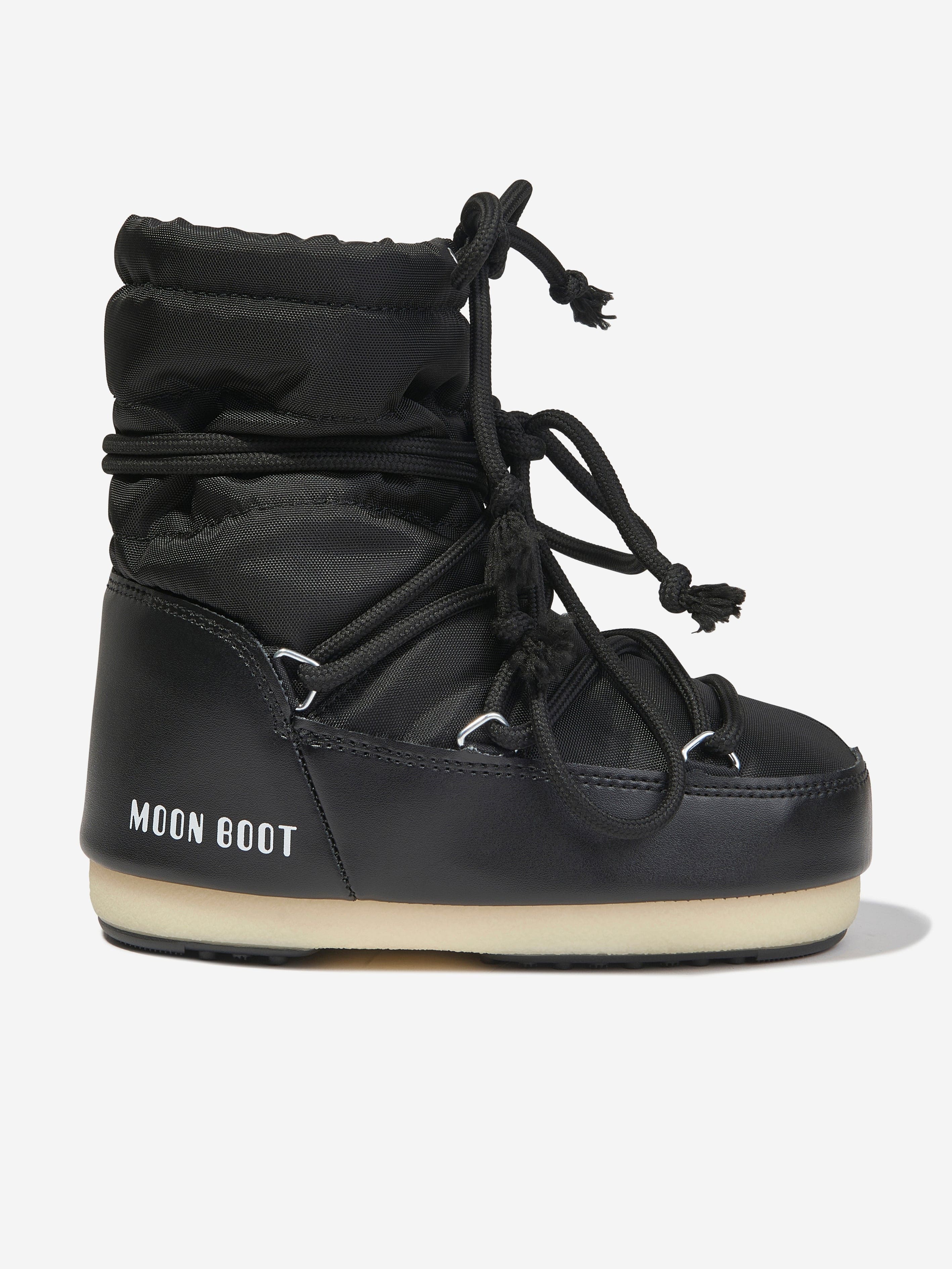Moon Boot Kids Light Low Nylon Snow Boots in Black Cheapest Pice Cheap Pice