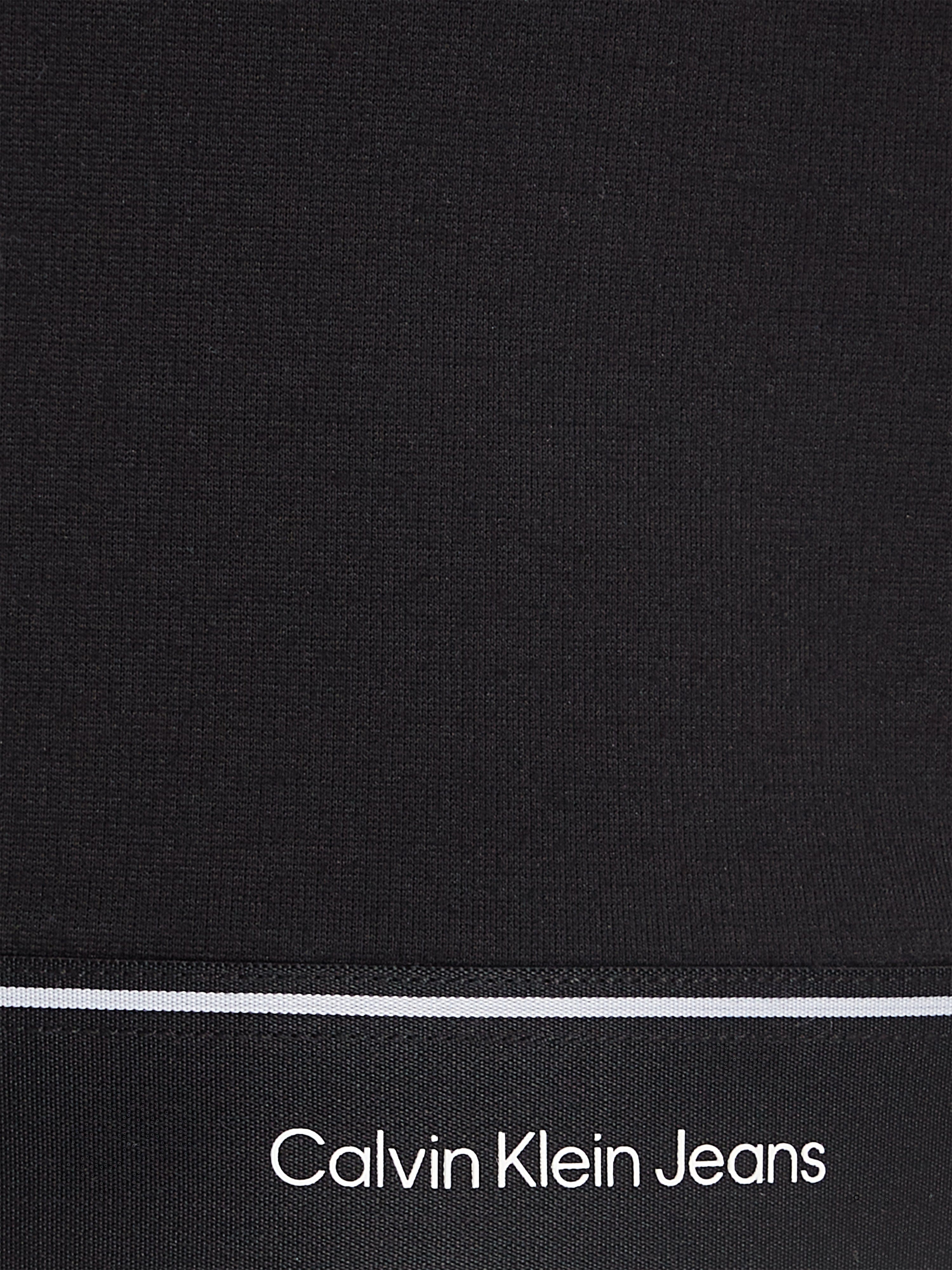 Calvin Klein Girls Logo Tape Sleeveless Punto Top in Black Outlet Best Sale