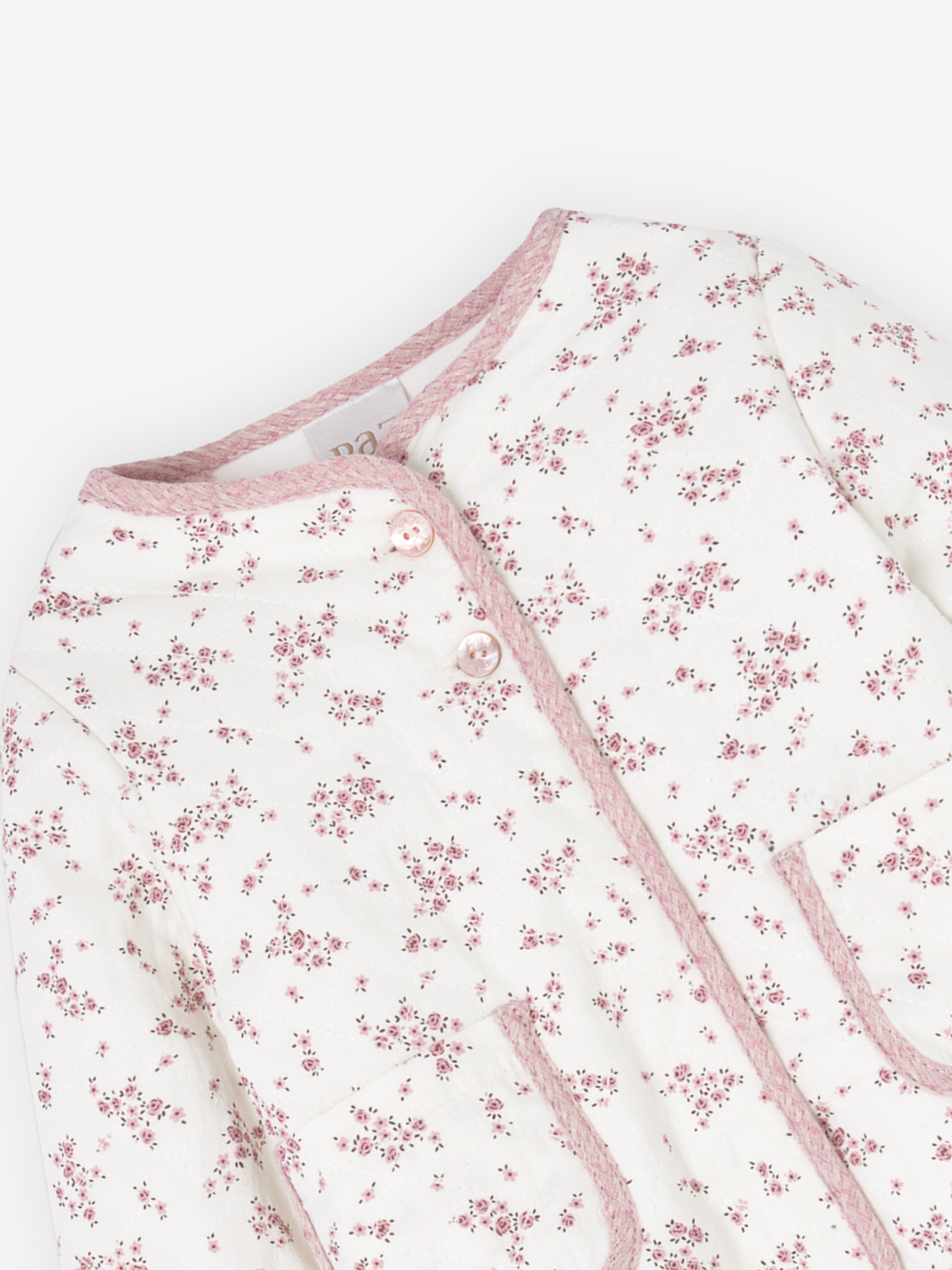 Paz Rodriguez Baby Girls Floral Jacket in White Outlet Store Cheap Online