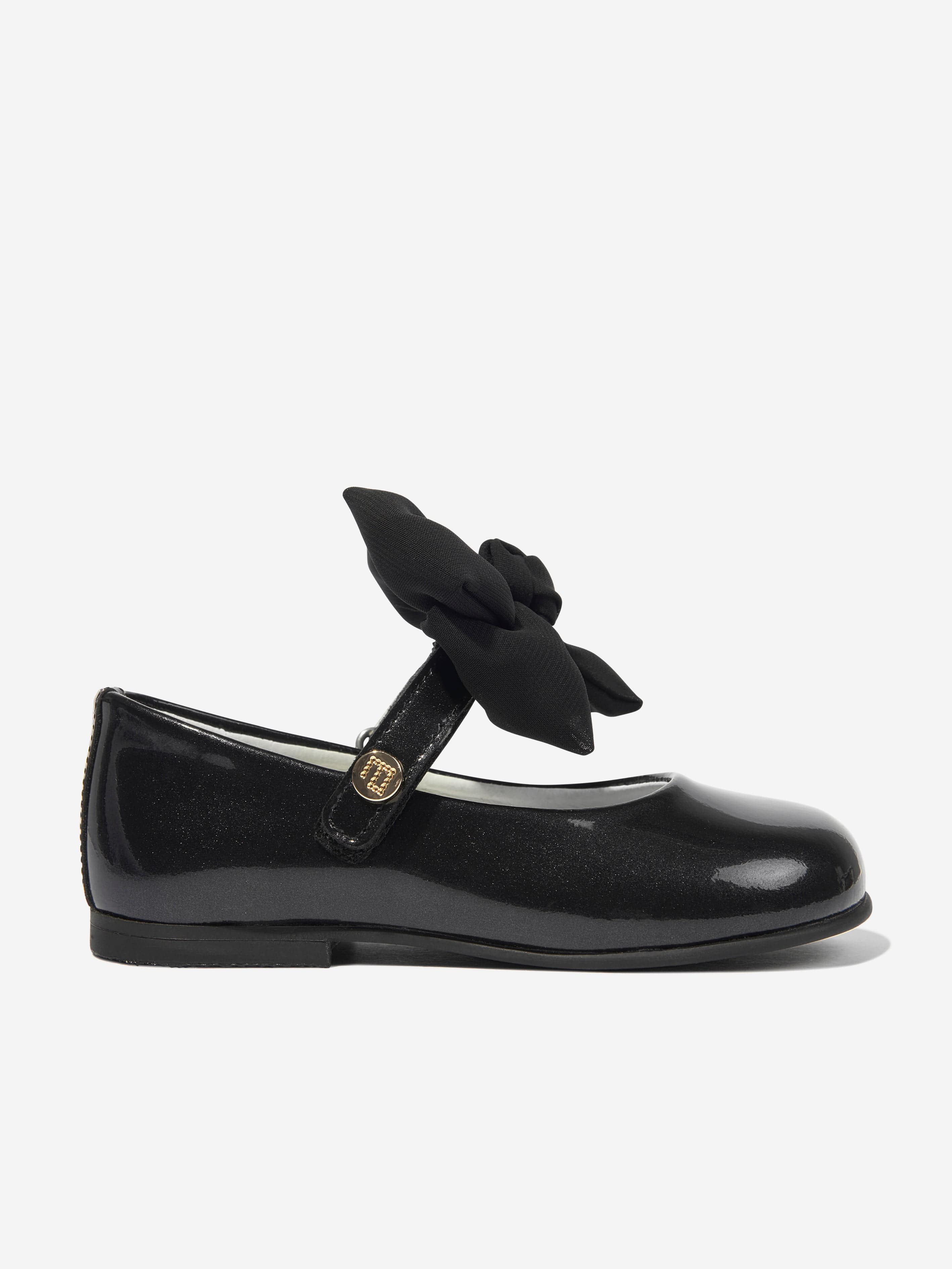 Andanines Girls Leather Mary Jane Bow Shoes in Black 2025 New Cheap Pice