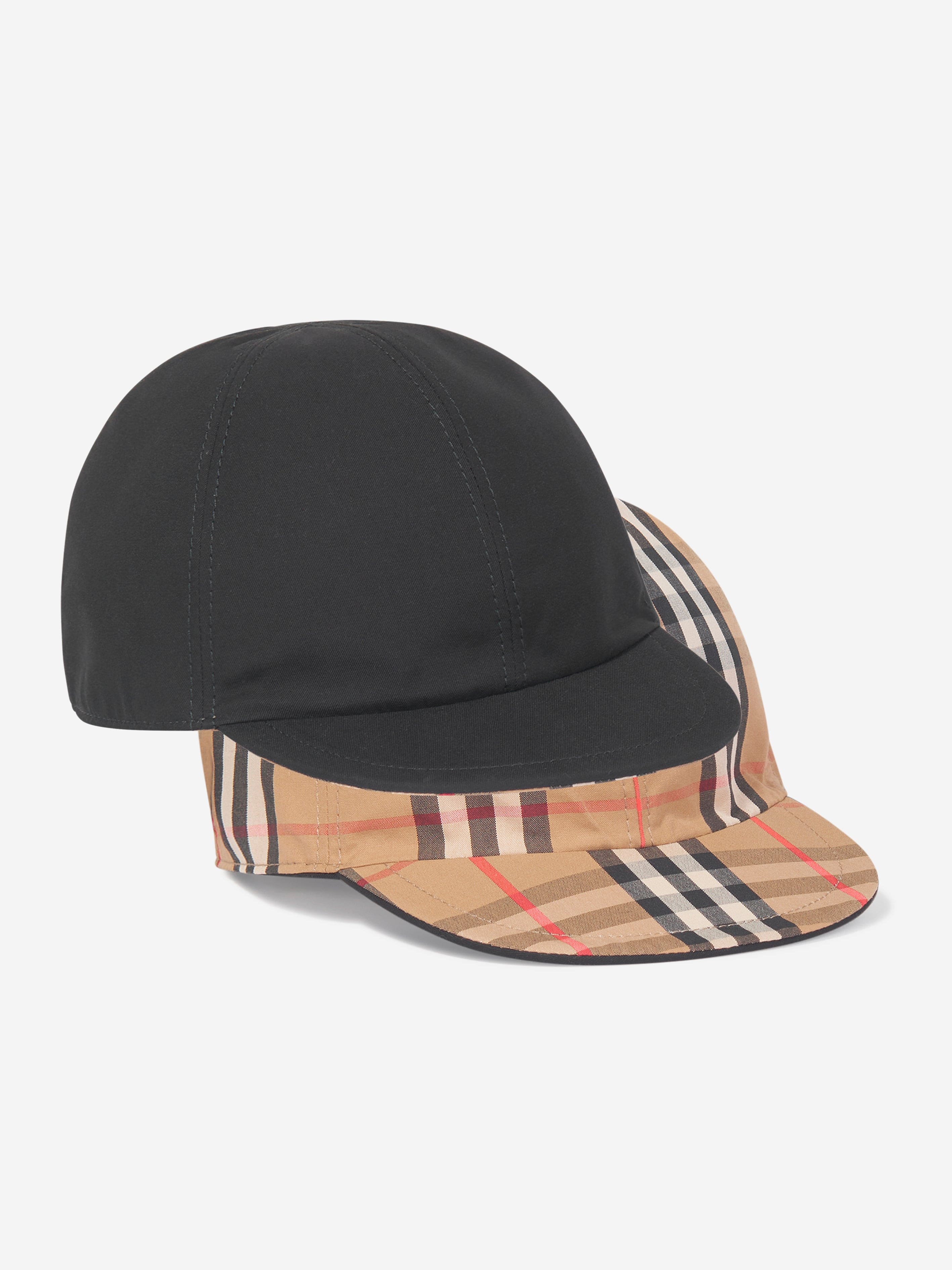 Burberry Baby Reversible Cap in Black Discount Huge Surprise