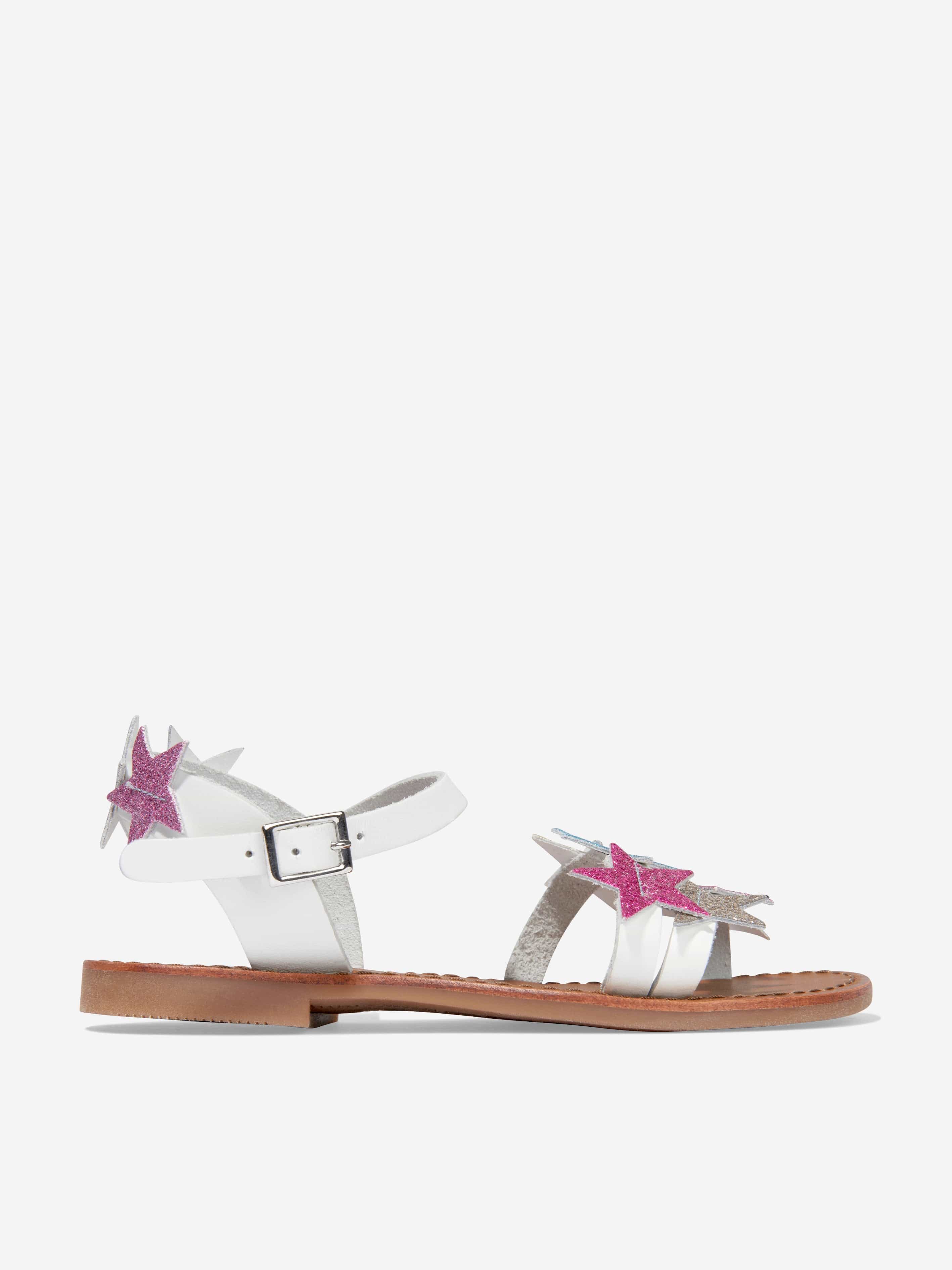 Monnalisa Girls Star Sandals in White Clearance Recommend
