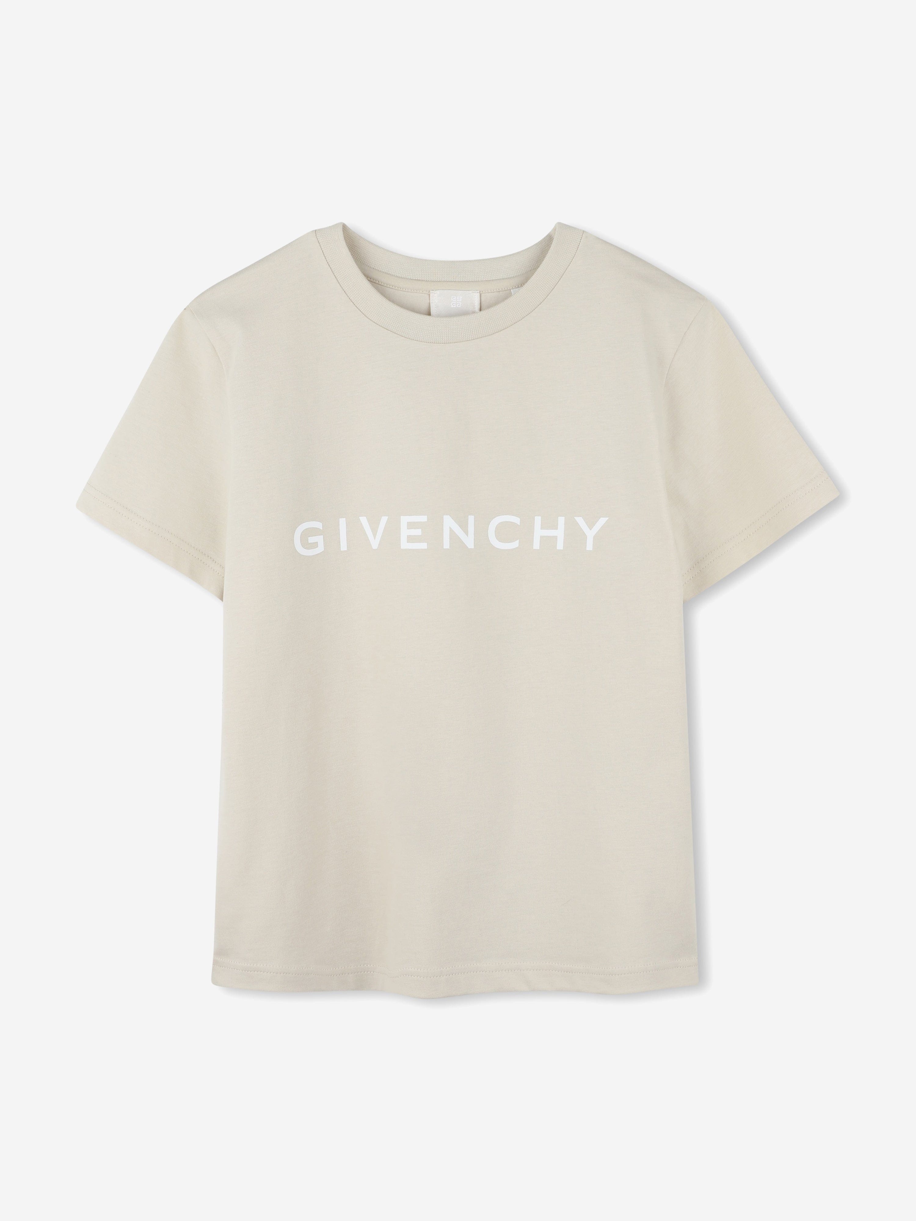 Kids Logo Print T-Shirt in Beige Sale Pick A Best