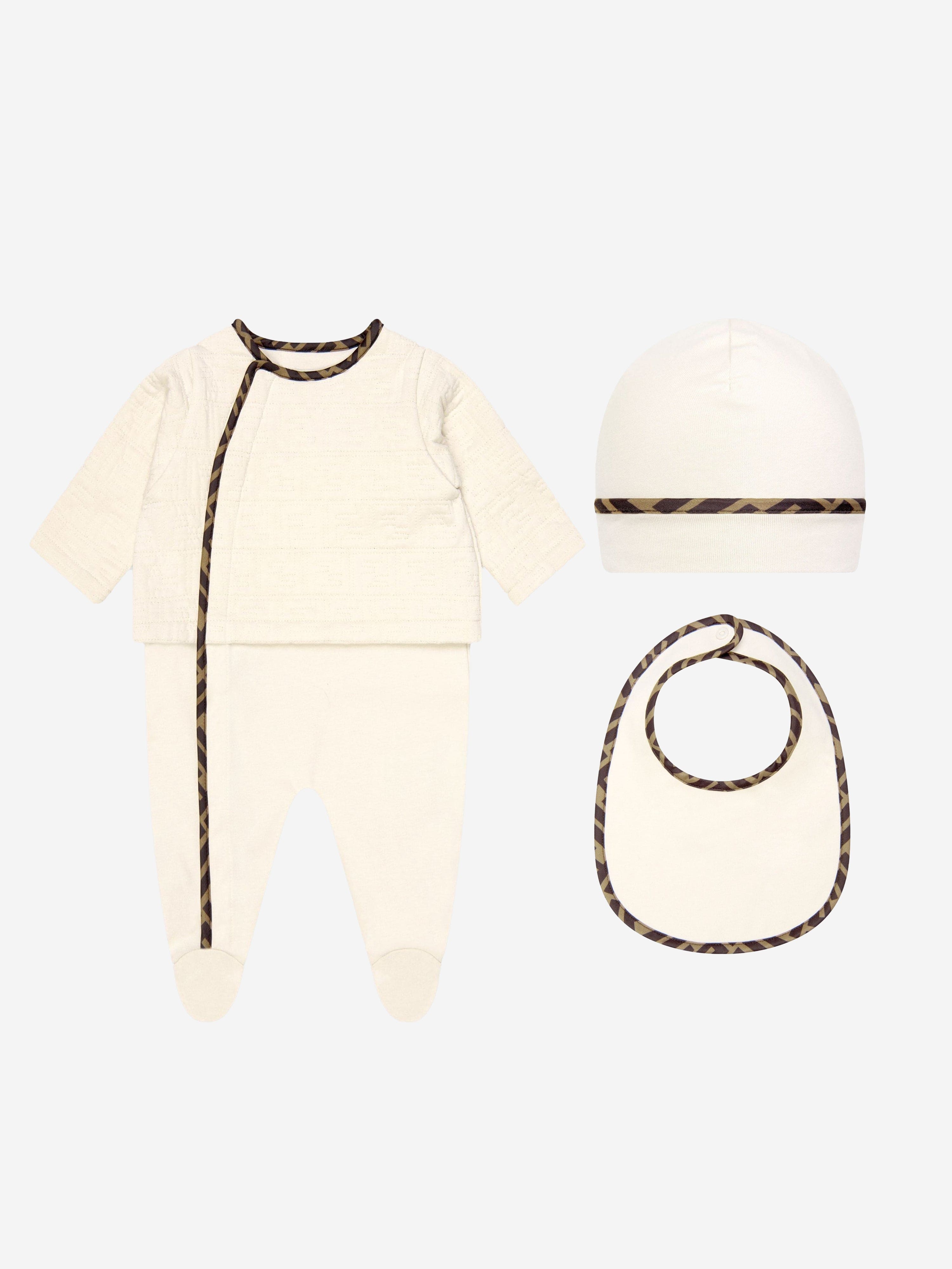 Fendi Baby Gift Set (3 Piece) in Beige Looking For Online