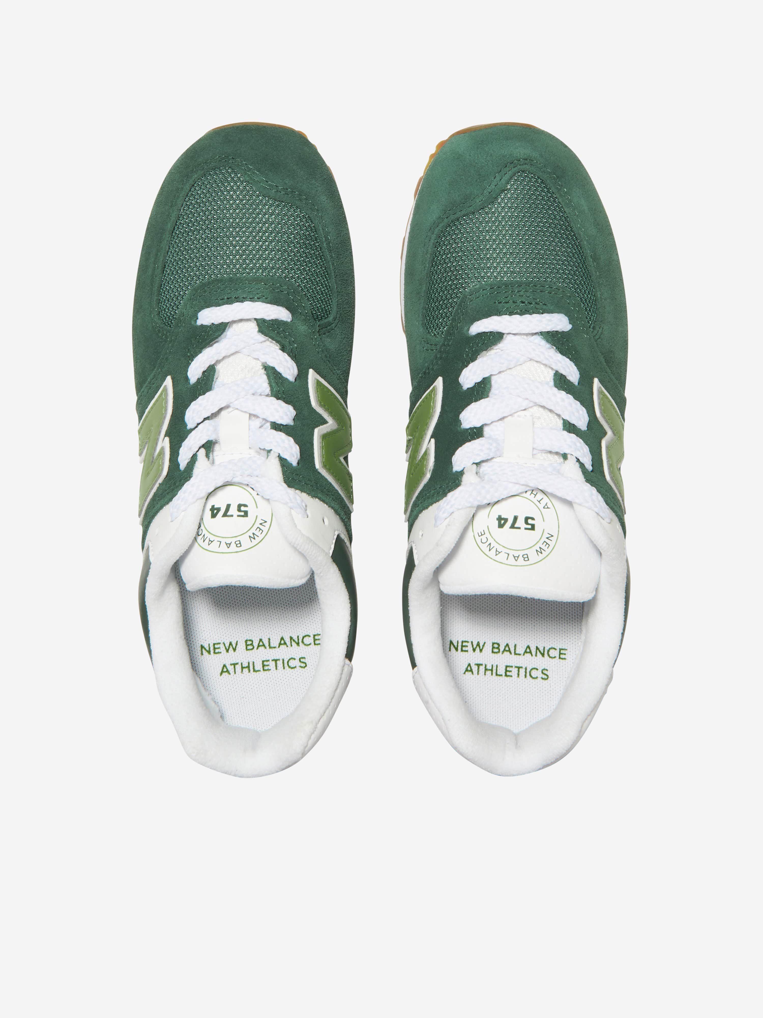 New Balance Kids 574 Logo Trainers in Green Collections Cheap Pice