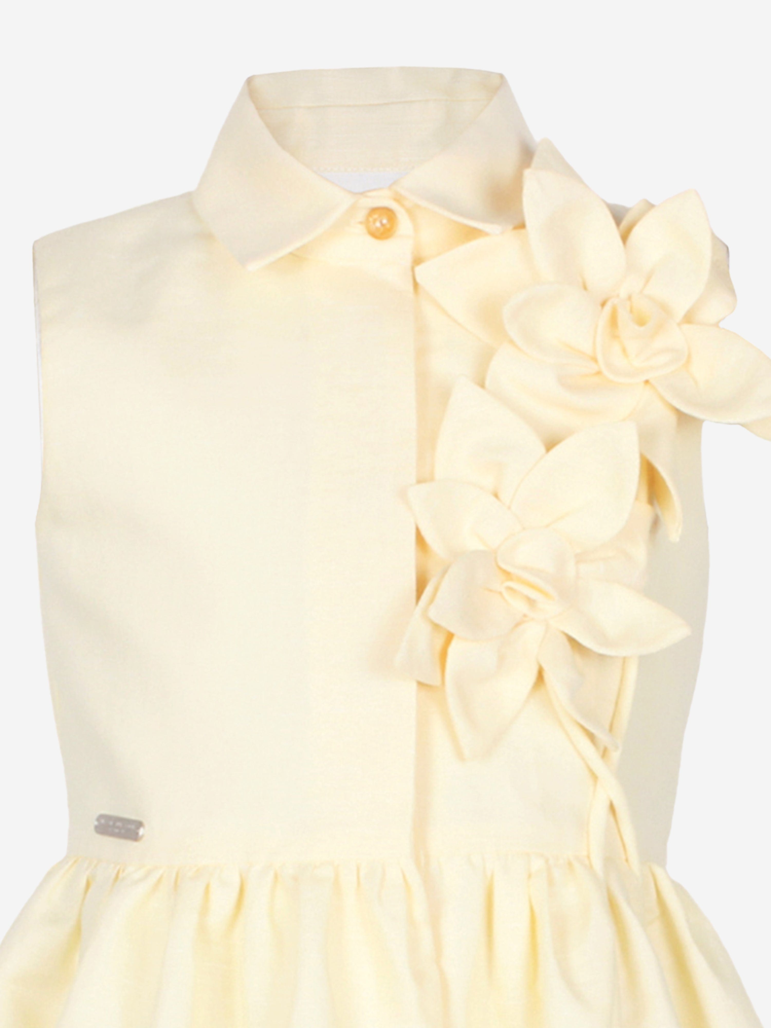 Jessie And James Girls Evergreen Flower Dress in Yellow Find Great Cheap Online