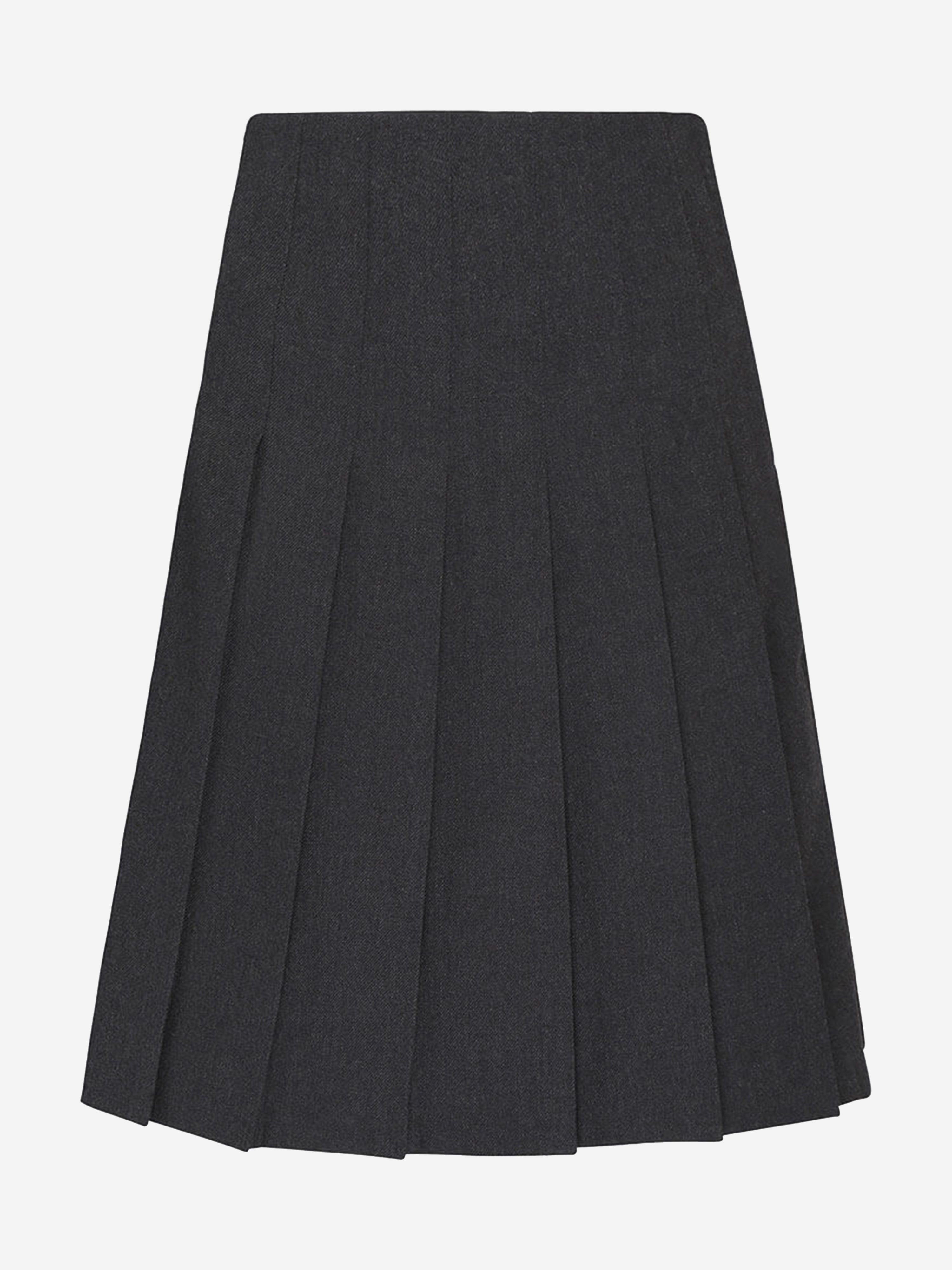 Zeco Girls School Senior Down Pleat Eco Skirt in Grey Outlet Choice