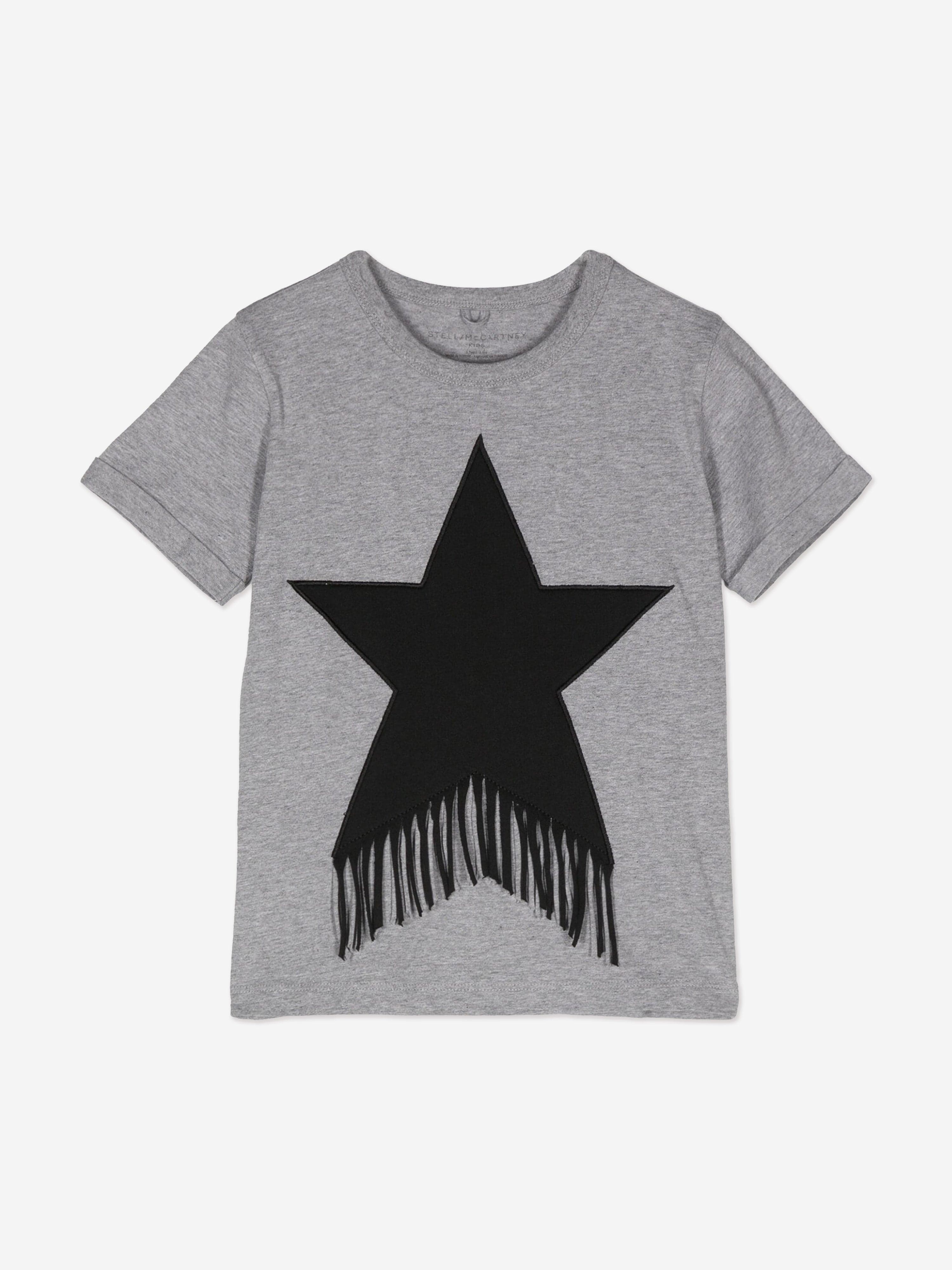 Stella McCartney Girls Tassel Star T-Shirt in Grey Outlet New Styles