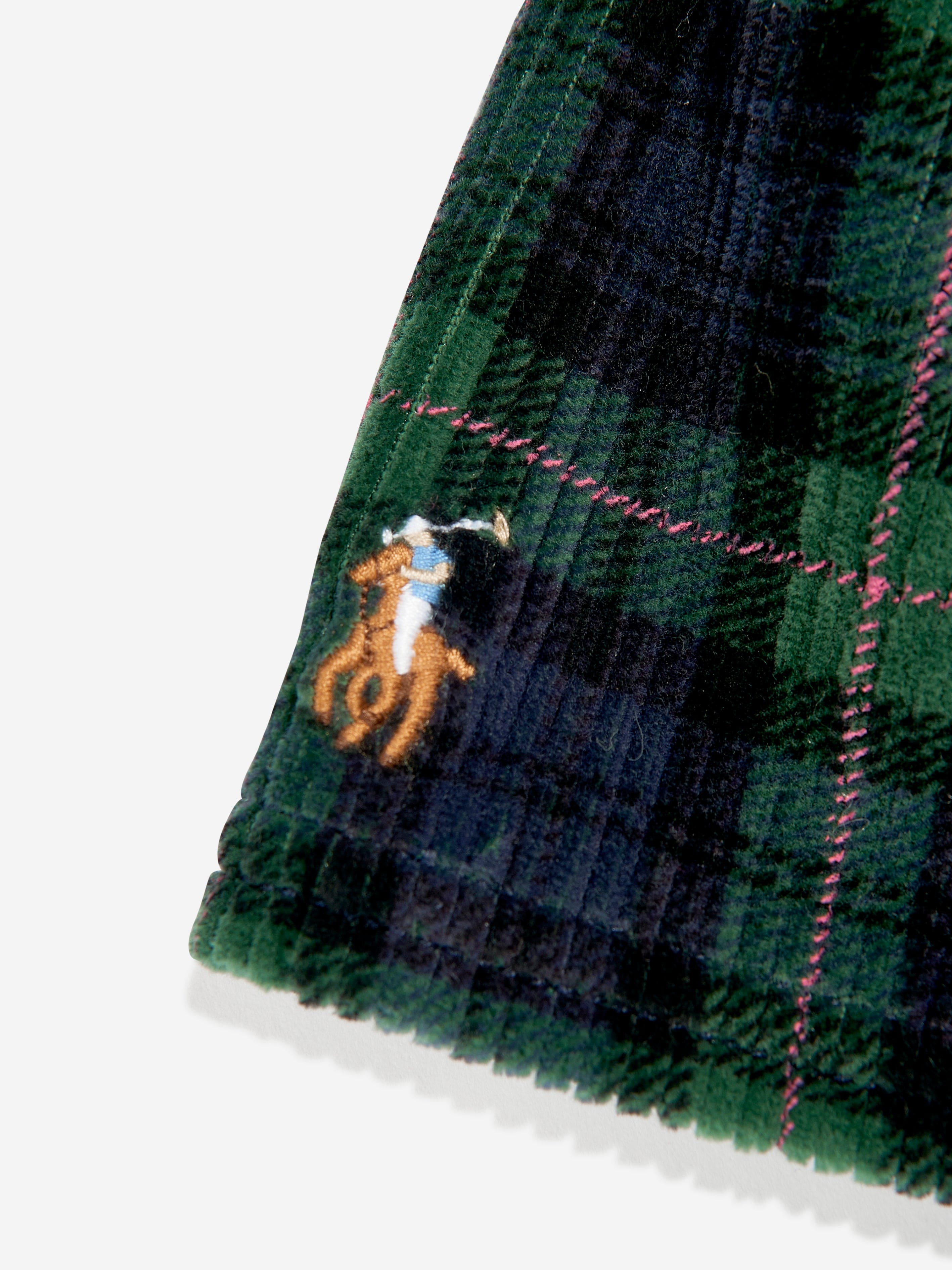 Ralph Lauren Girls Plaid Corduroy Skirt in Multicolour Fashionable