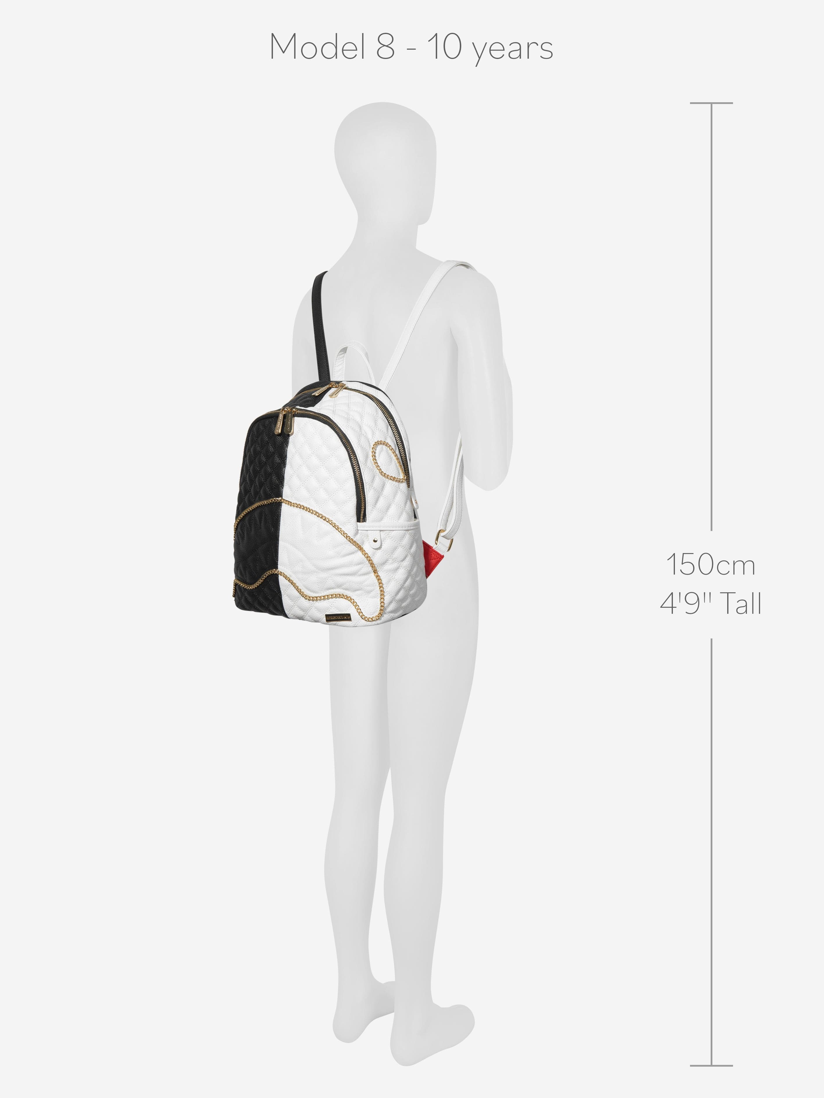 Sprayground Kids Split Quilt Shark Savage Backpack in Black (29cm) Cheap Sale Sale