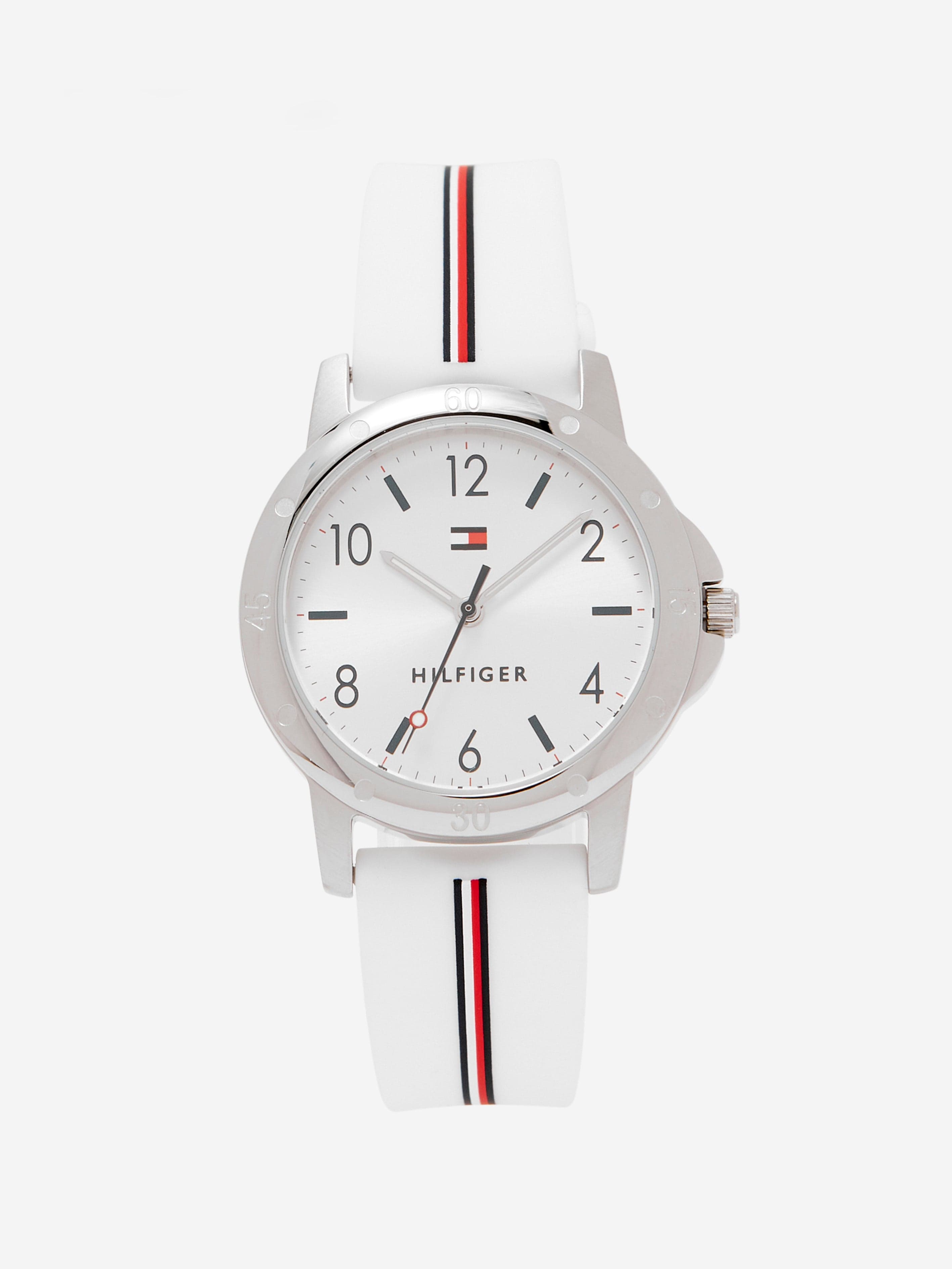 Tommy Hilfiger Girls Logo Strap Watch in White 32mm (One Size) Free Shipping Popular