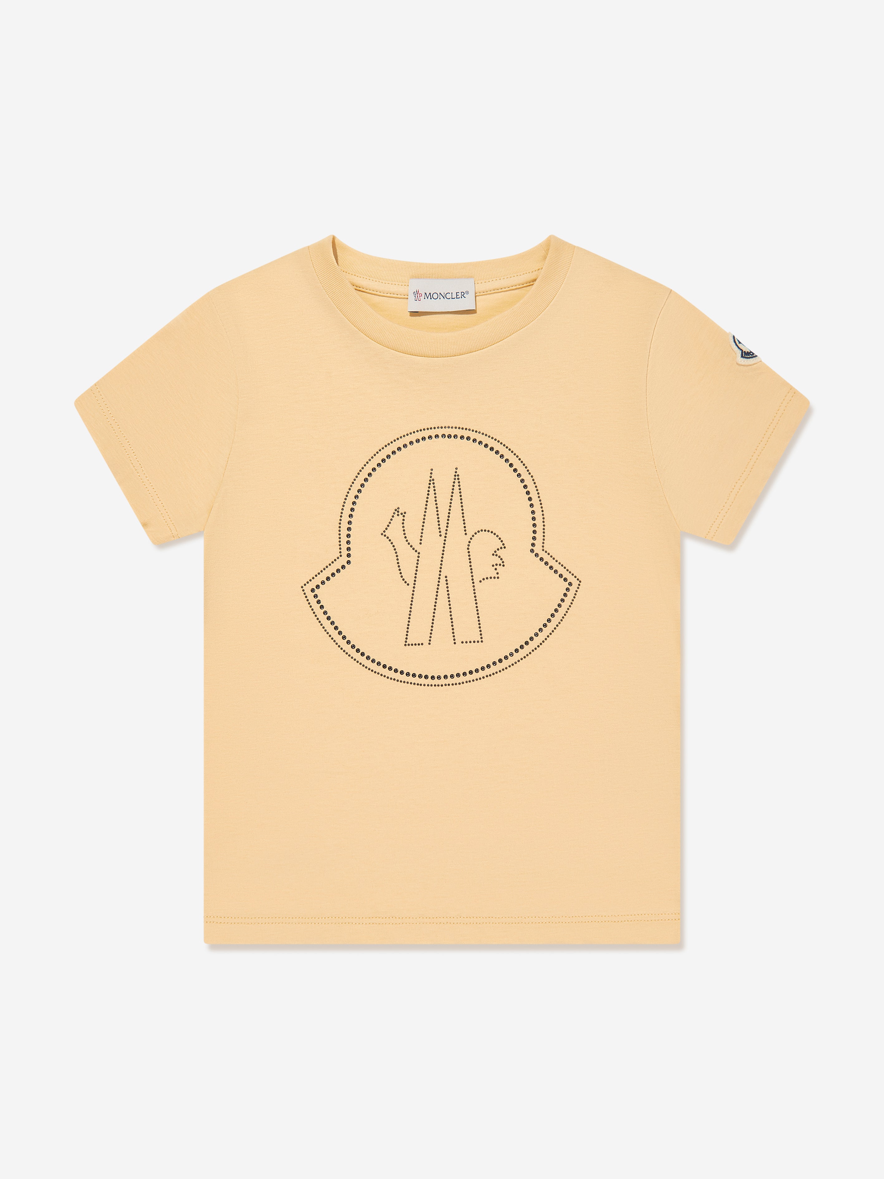 Moncler Enfant Girls Logo T-Shirt in Yellow Free Shipping Finishline