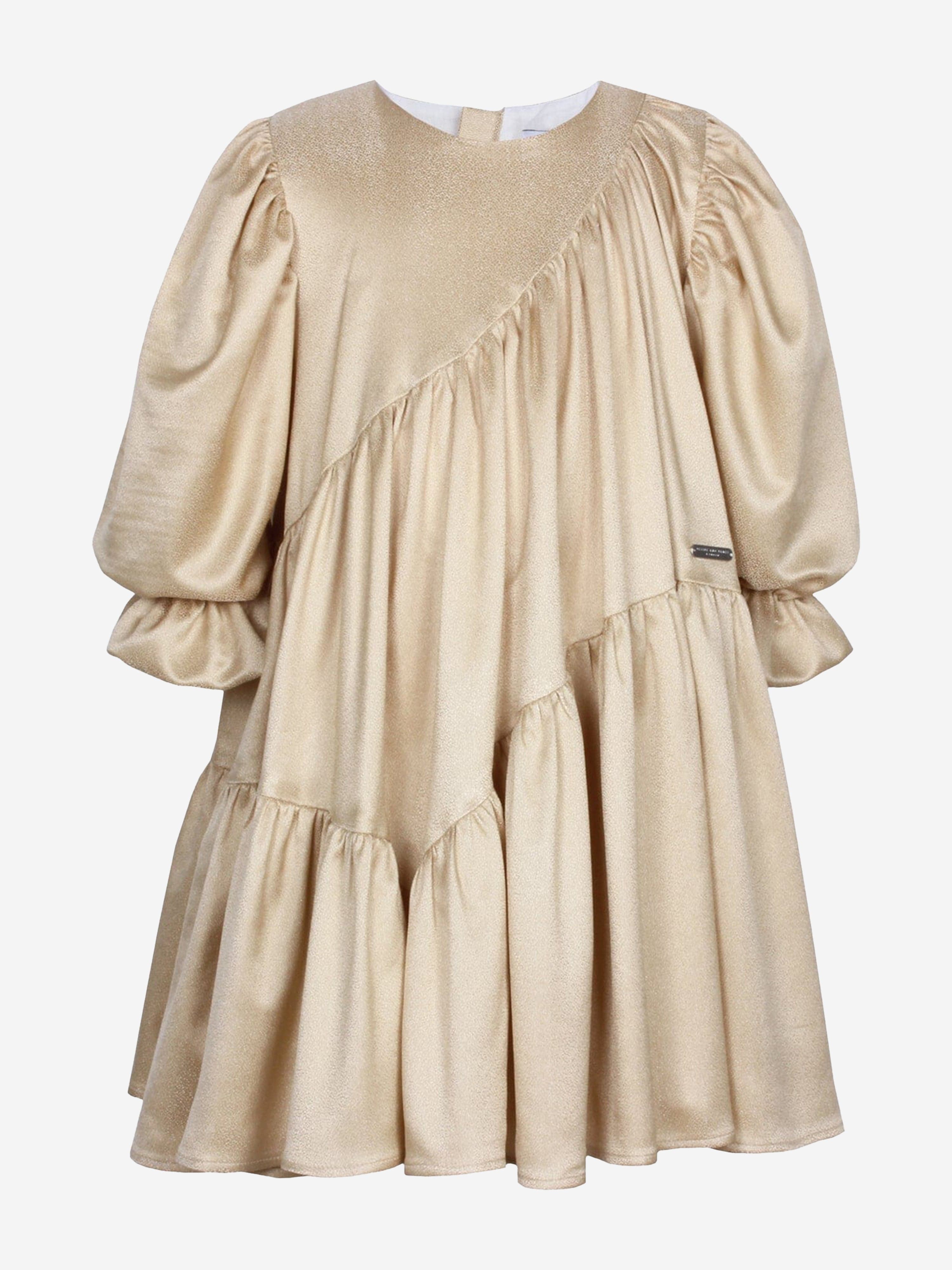 Jessie And James Girls Avery Sparkle Dress in Gold Sast Online