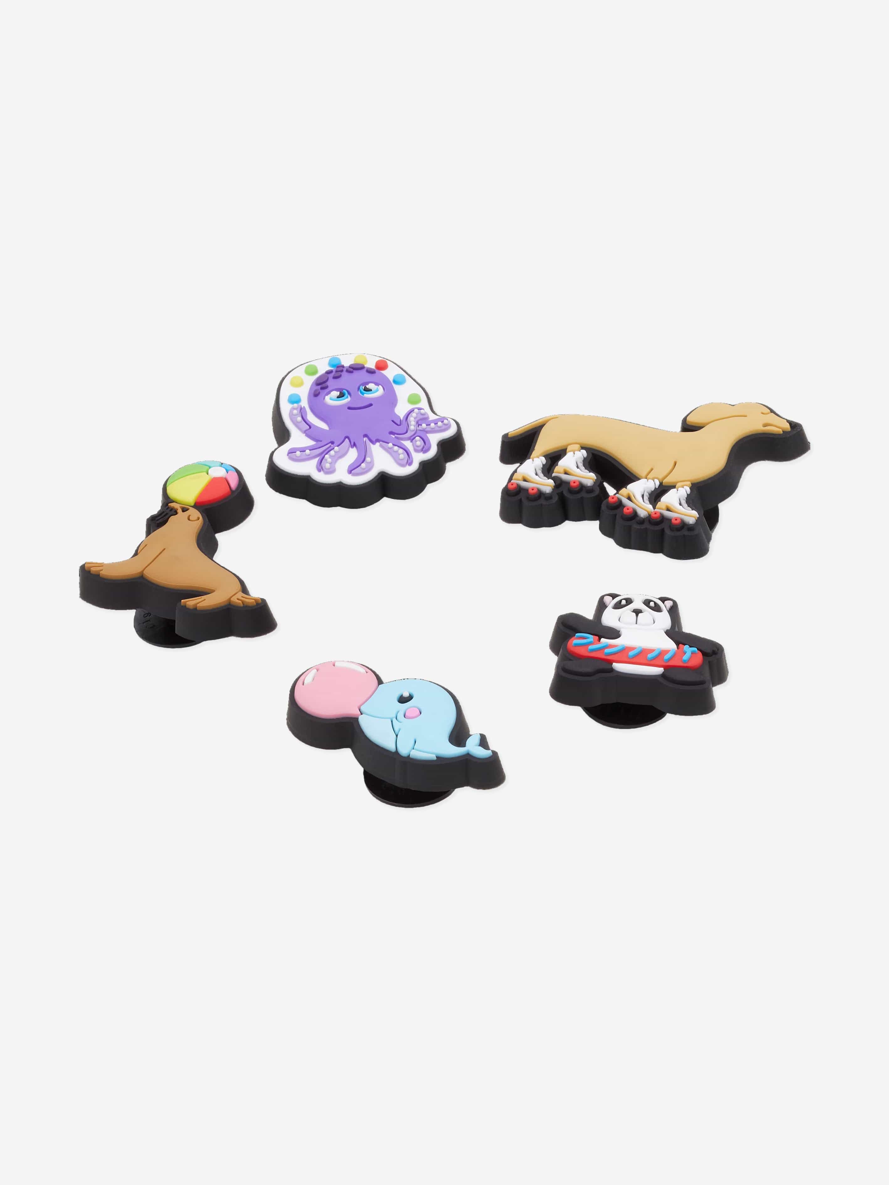 Crocs Kids Fun Animal Friends Jibbitz Charm 5 Pack in Multicolour Cheap Sale Cost