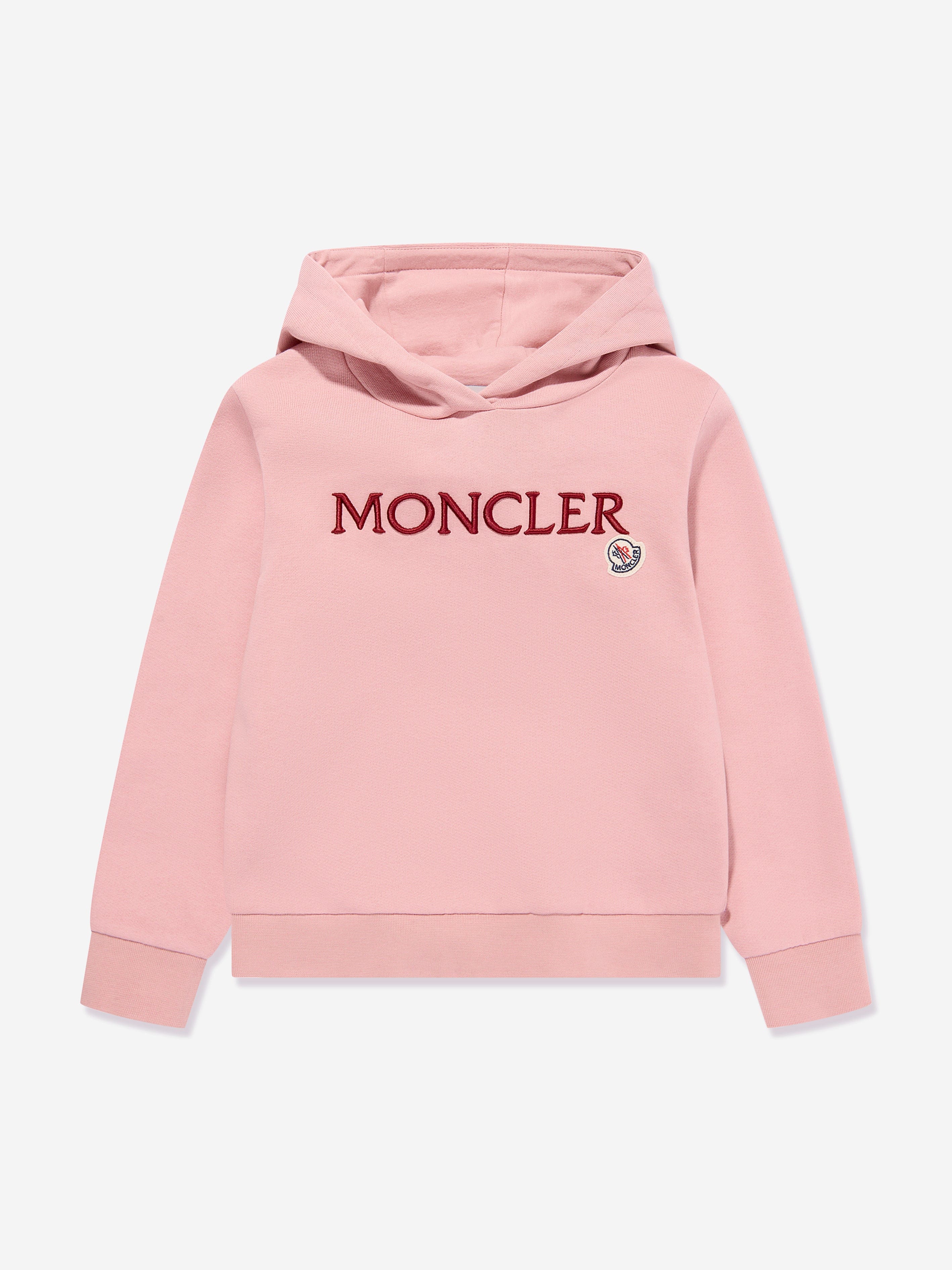 Moncler Enfant Girls Logo Hoodie in Pink Wide Range Of Online