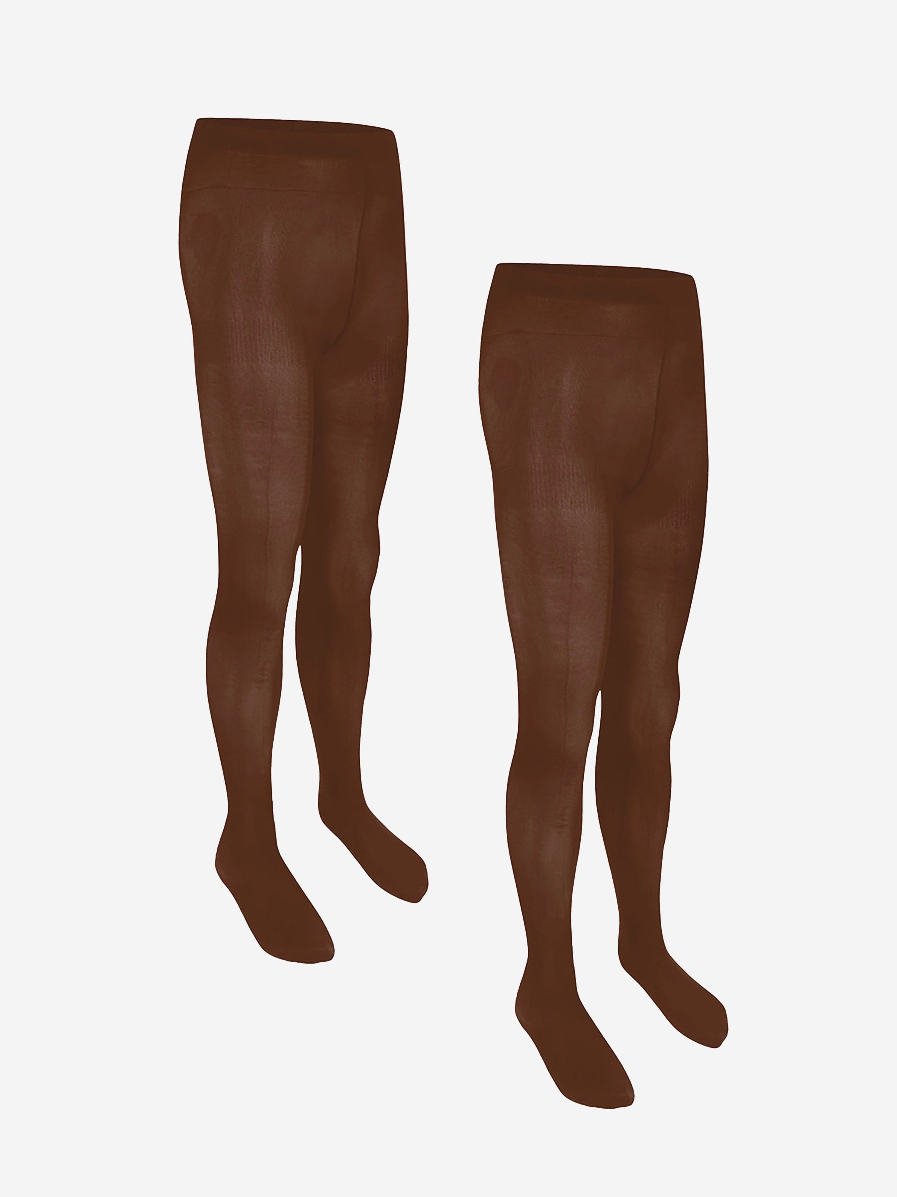 Zeco Girls School Opaque Tights (2 Pack) in Brown Release Dates Sale Online