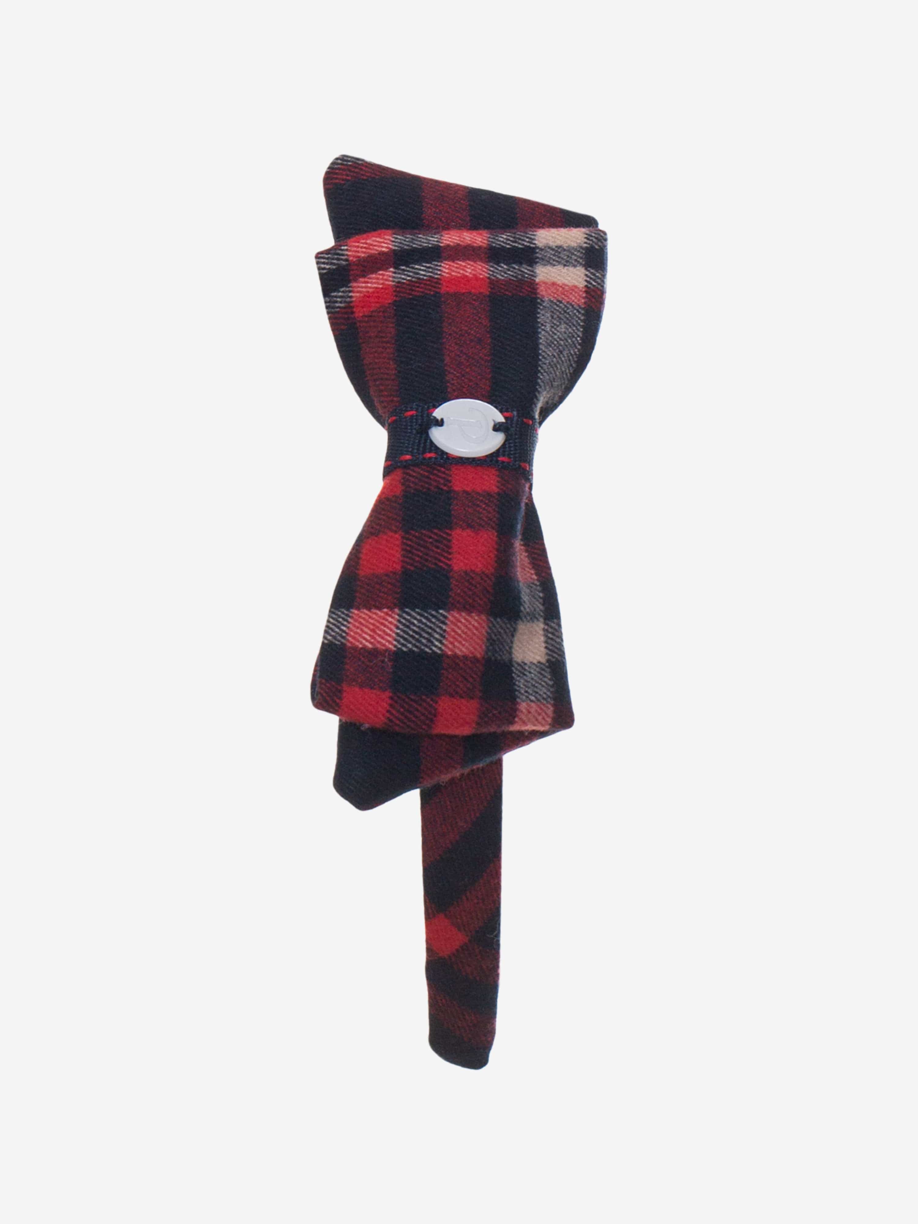 Patachou Girls Tartan Bow Headband in Red Clearance Good Selling