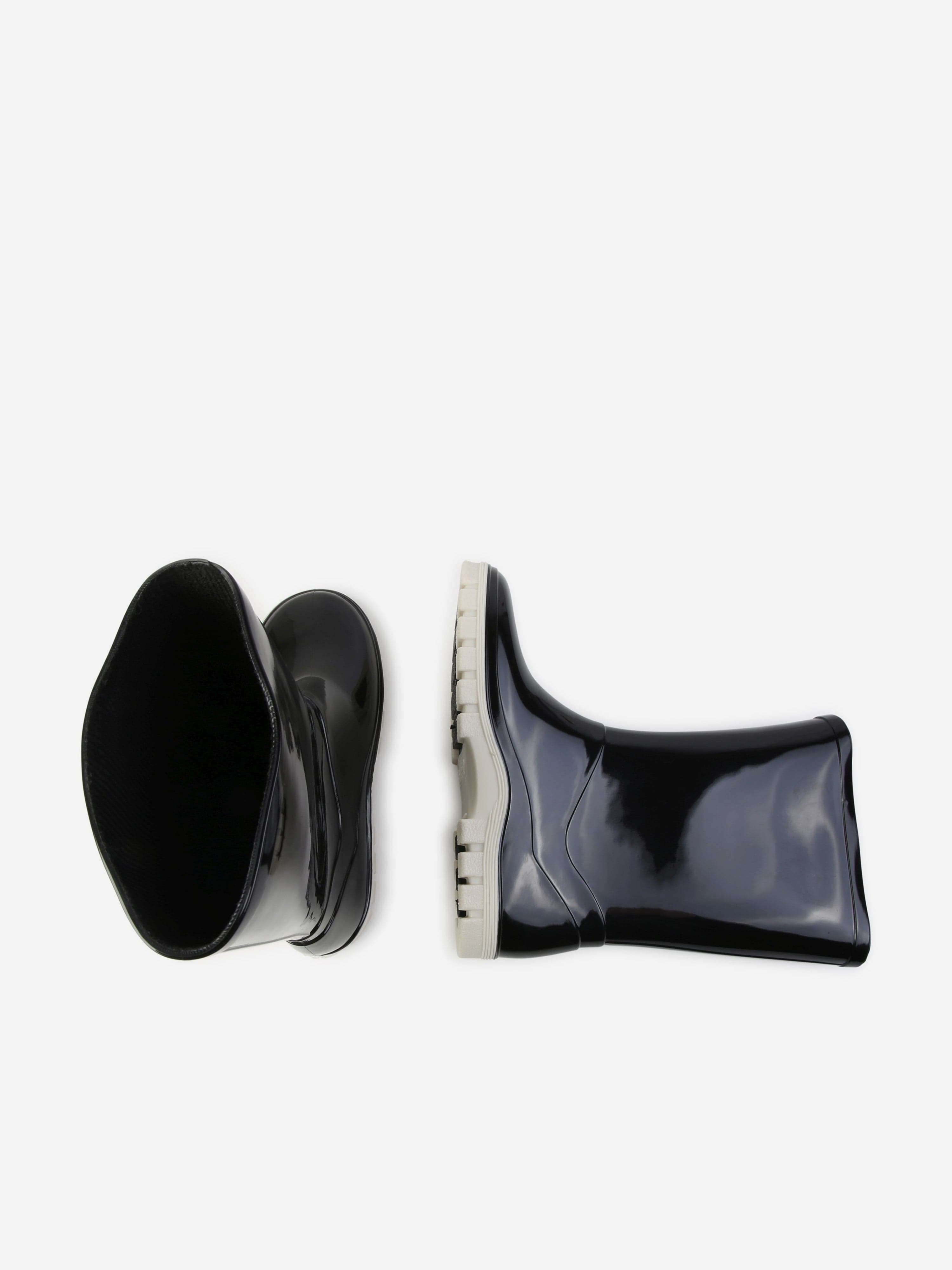 MARC JACOBS Kids Logo Rain Boots in Black Sale Big Discount
