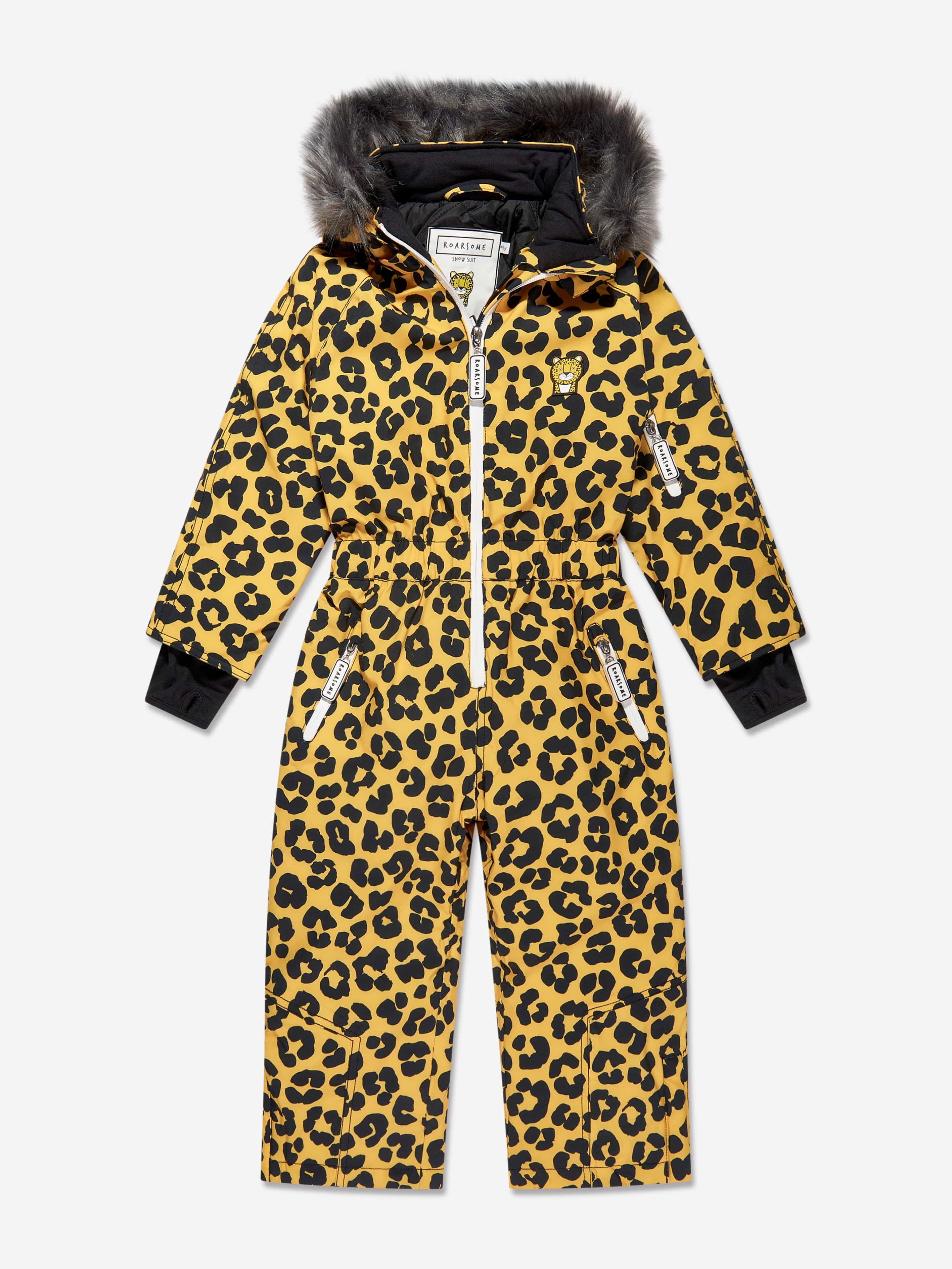 Roarsome Kids Leopard Ski Suit in Yellow Discount Release Dates