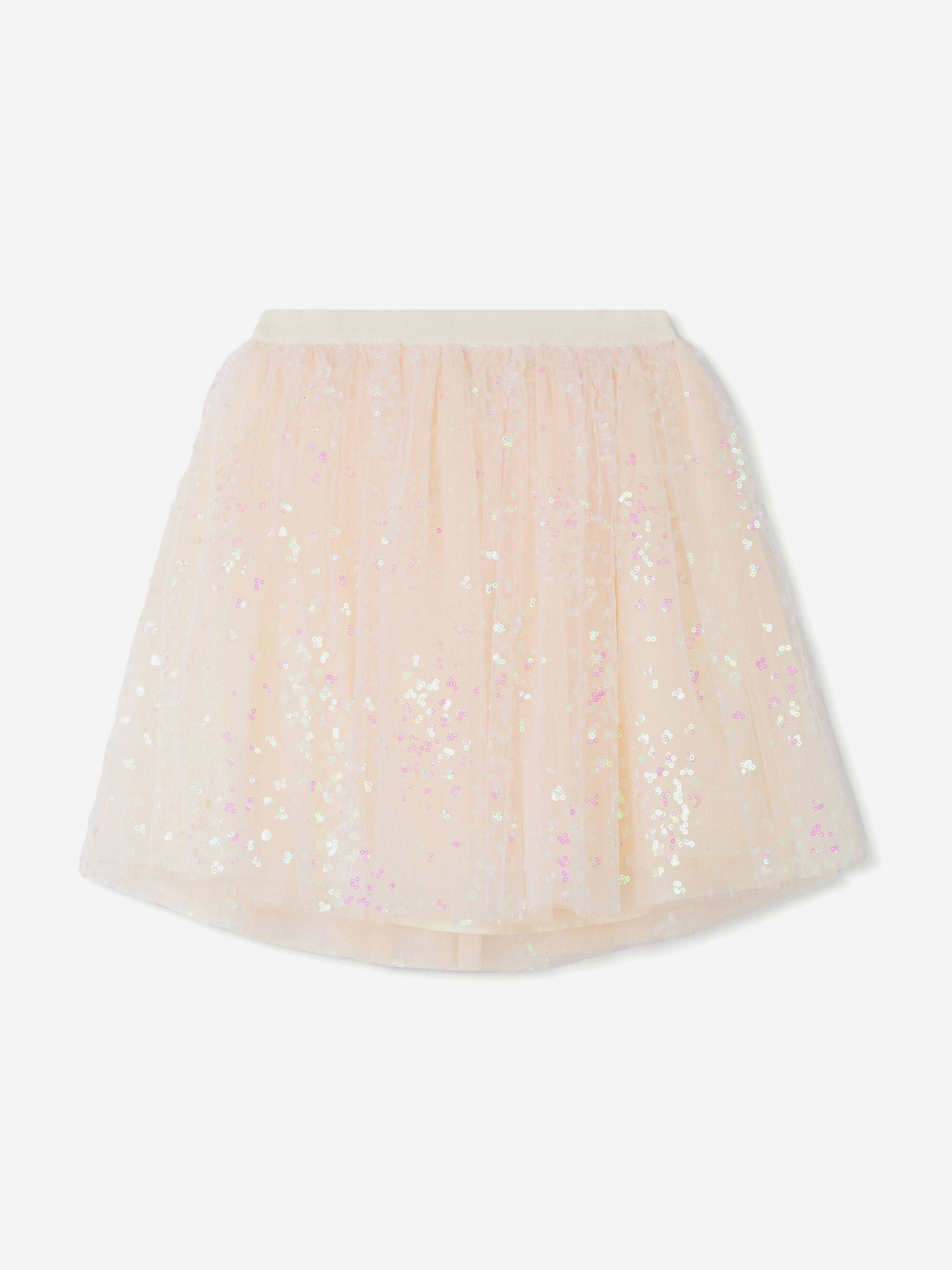 Bonpoint Girls Pois Tulle Skirt in Pink With Mastercard