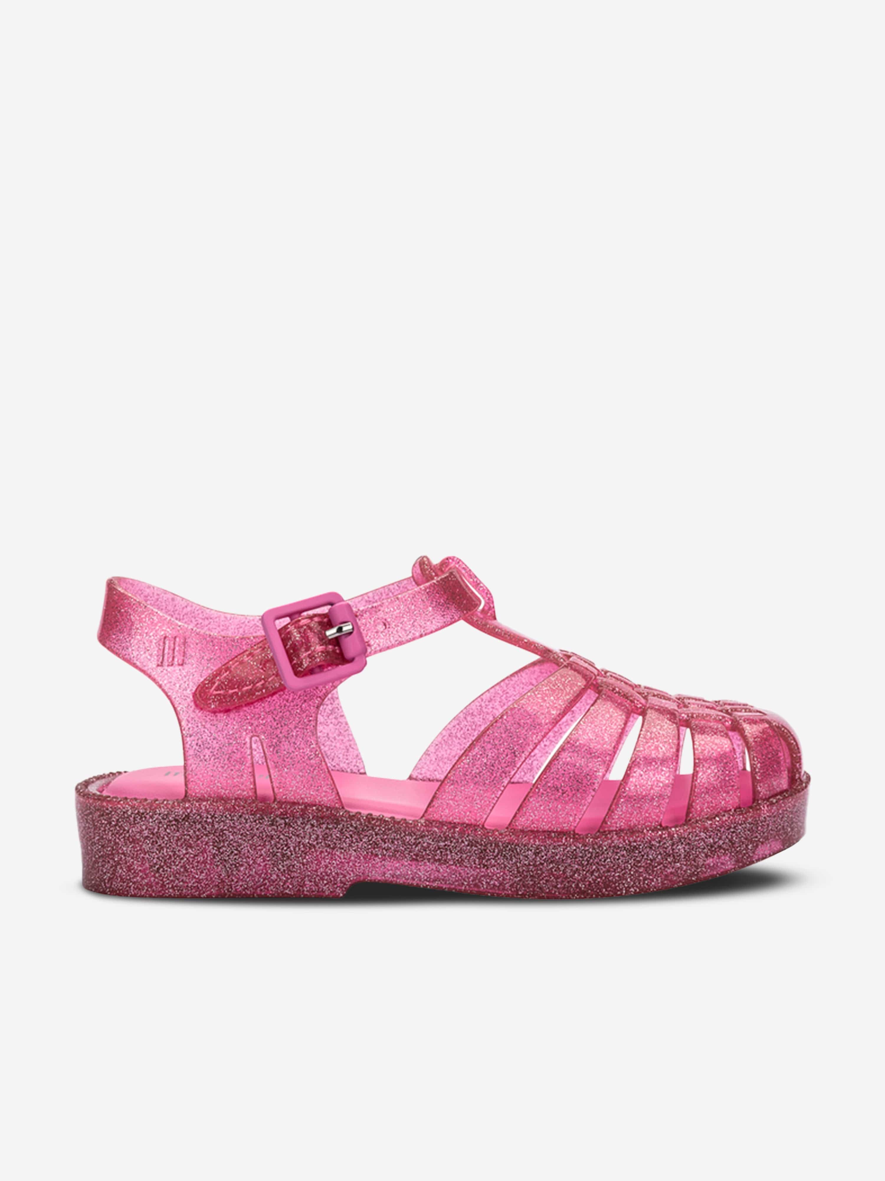 Mini Melissa Girls Possession Shiny Glitter Sandals in Pink Buy Cheap Wholesale Pice