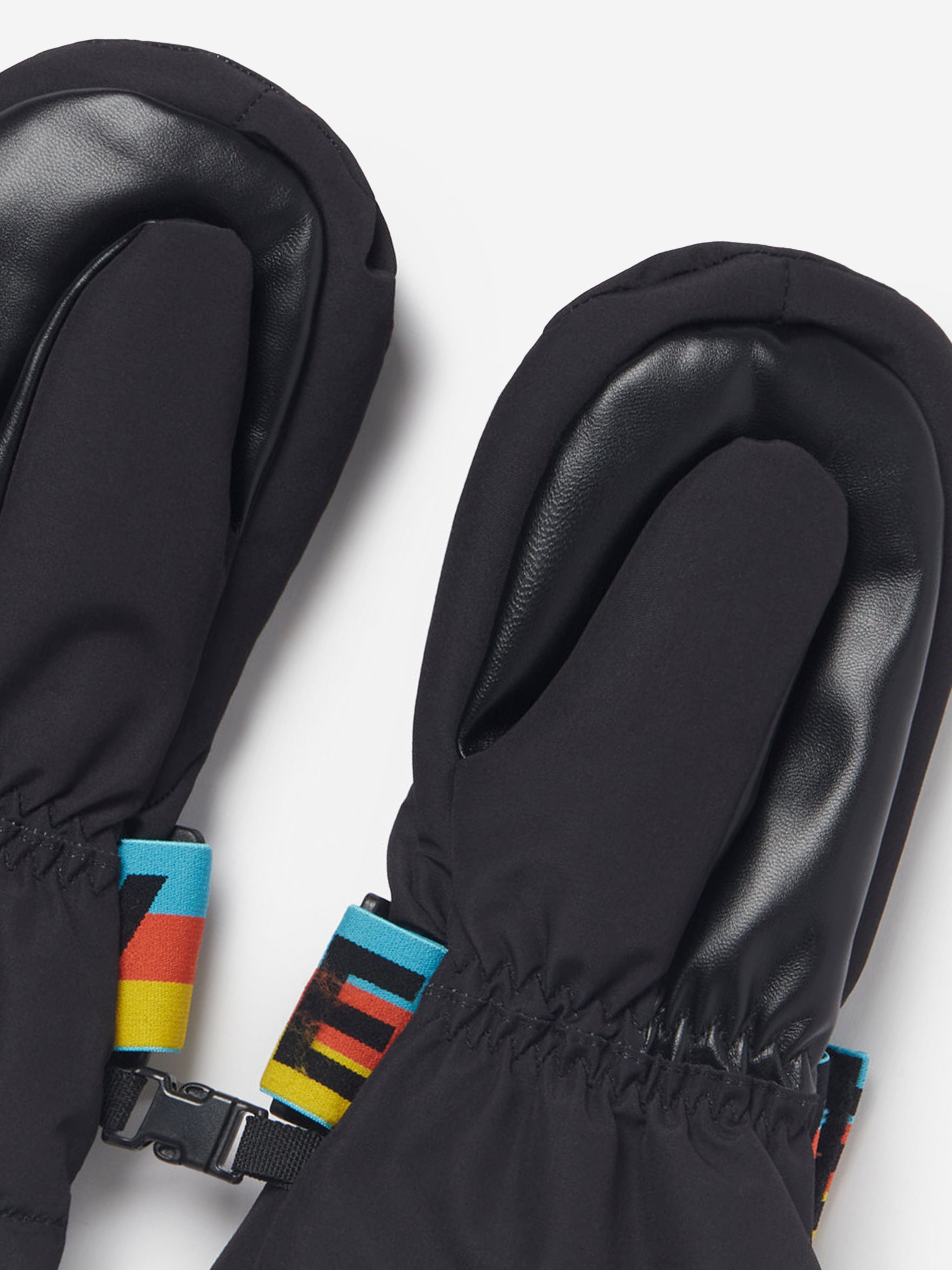 Stella McCartney Kids Logo Ski Mittens in Black 100% Authentic Sale Online