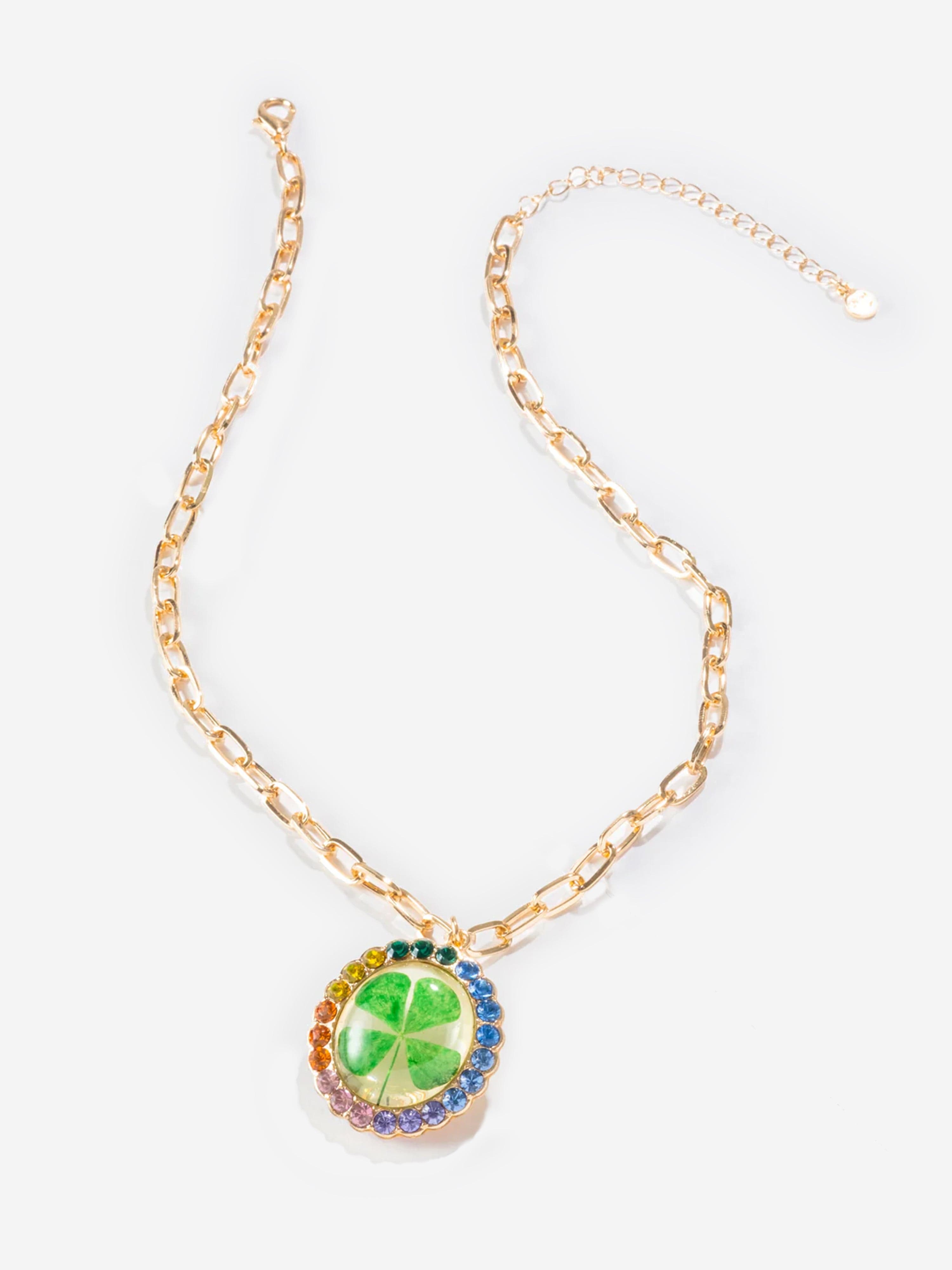 Super Smalls Girls Lucky Streak Real 4-Leaf Clover Necklace in Multicolour Deals Cheap Online
