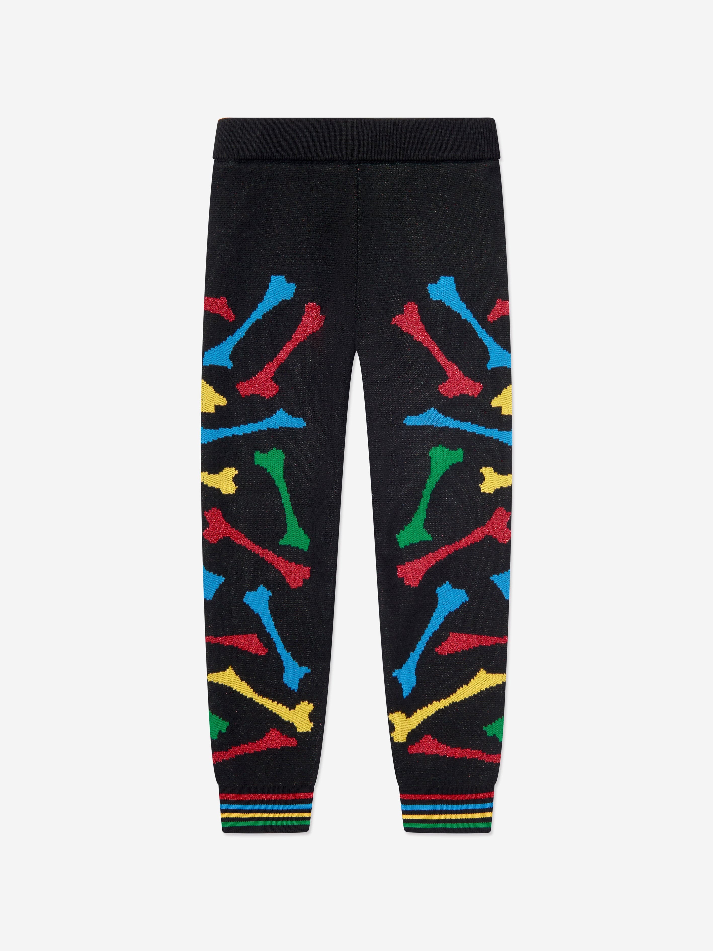 Kids Bones Stacked Joggers in Black Outlet Good Selling