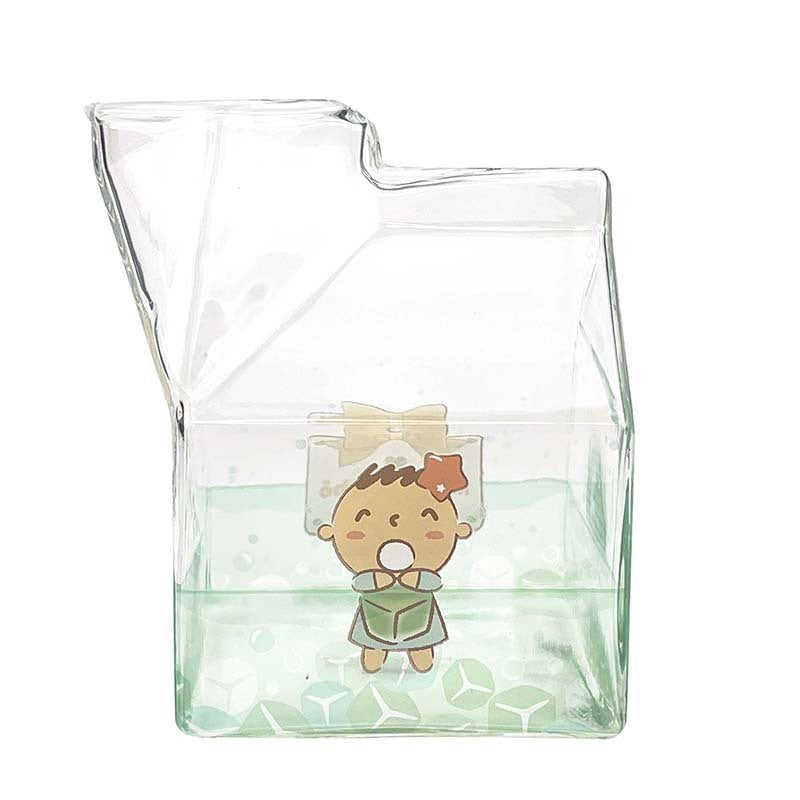 Minna No Tabo Kawaii Glass Milk Carton Cup Discount With Mastercard