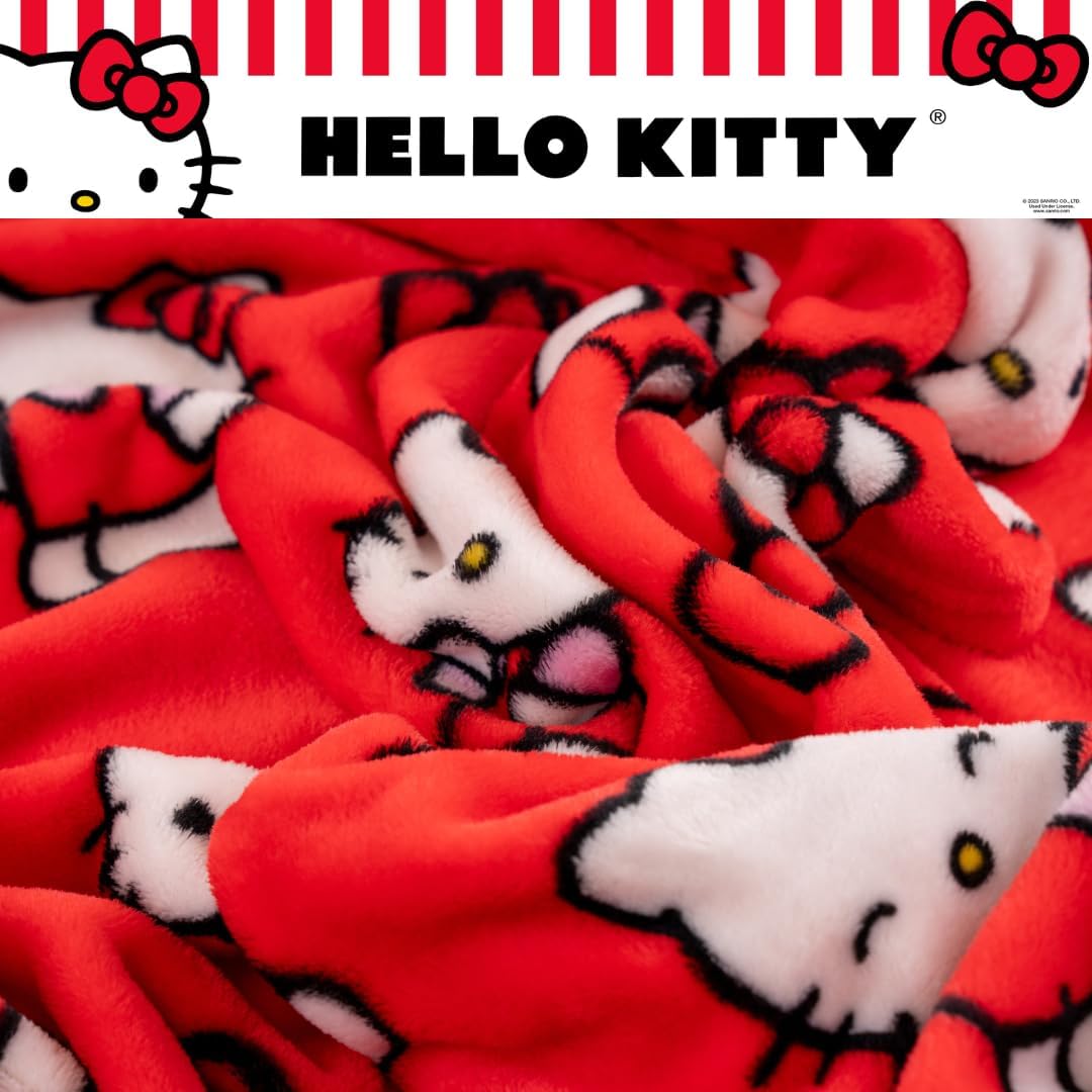 Hello Kitty Always Red Cozy Throw Blanket Sale New Styles