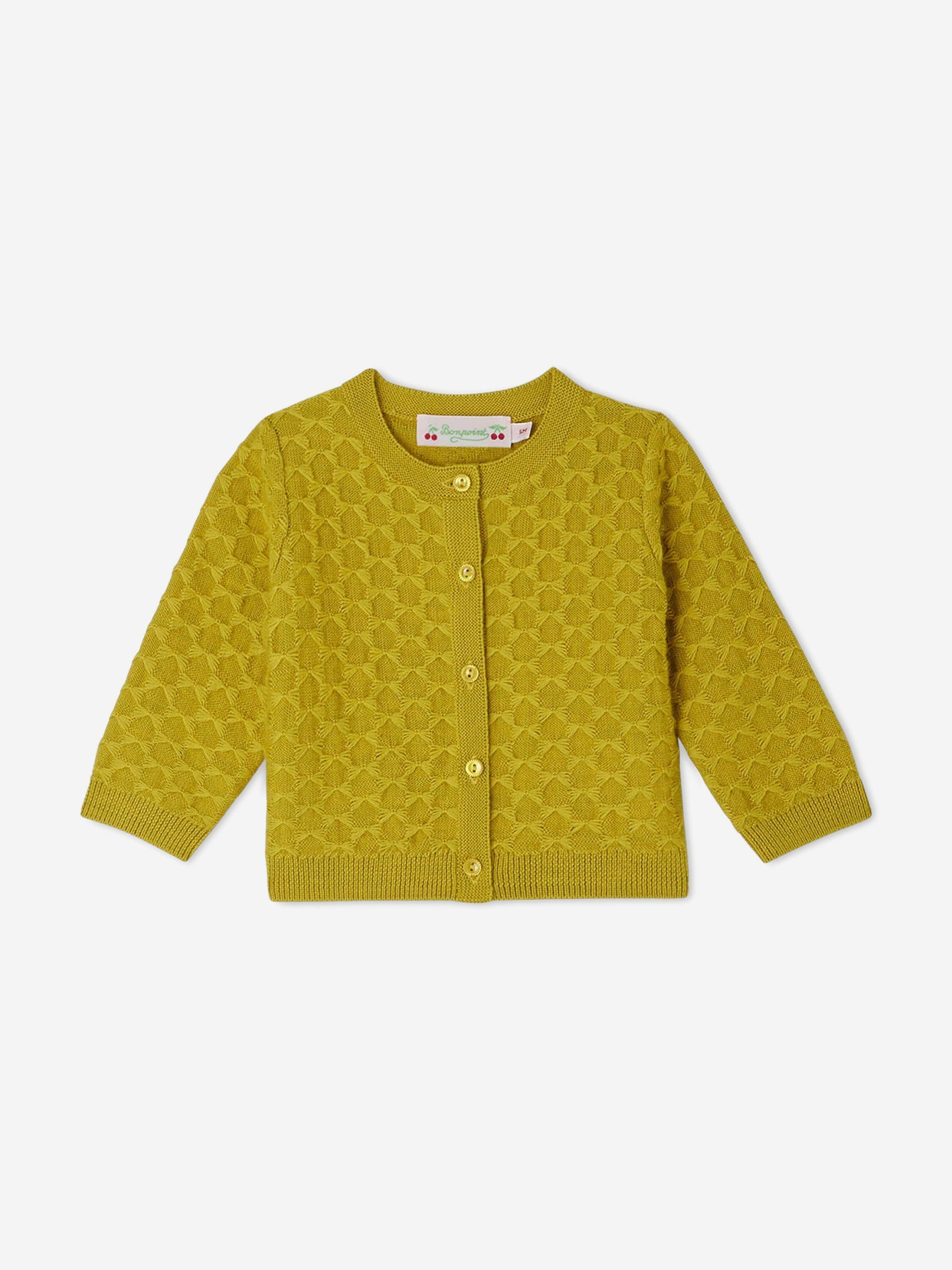 Bonpoint Baby Girls Garancia Cardigan in Yellow Free Shipping With Mastercard