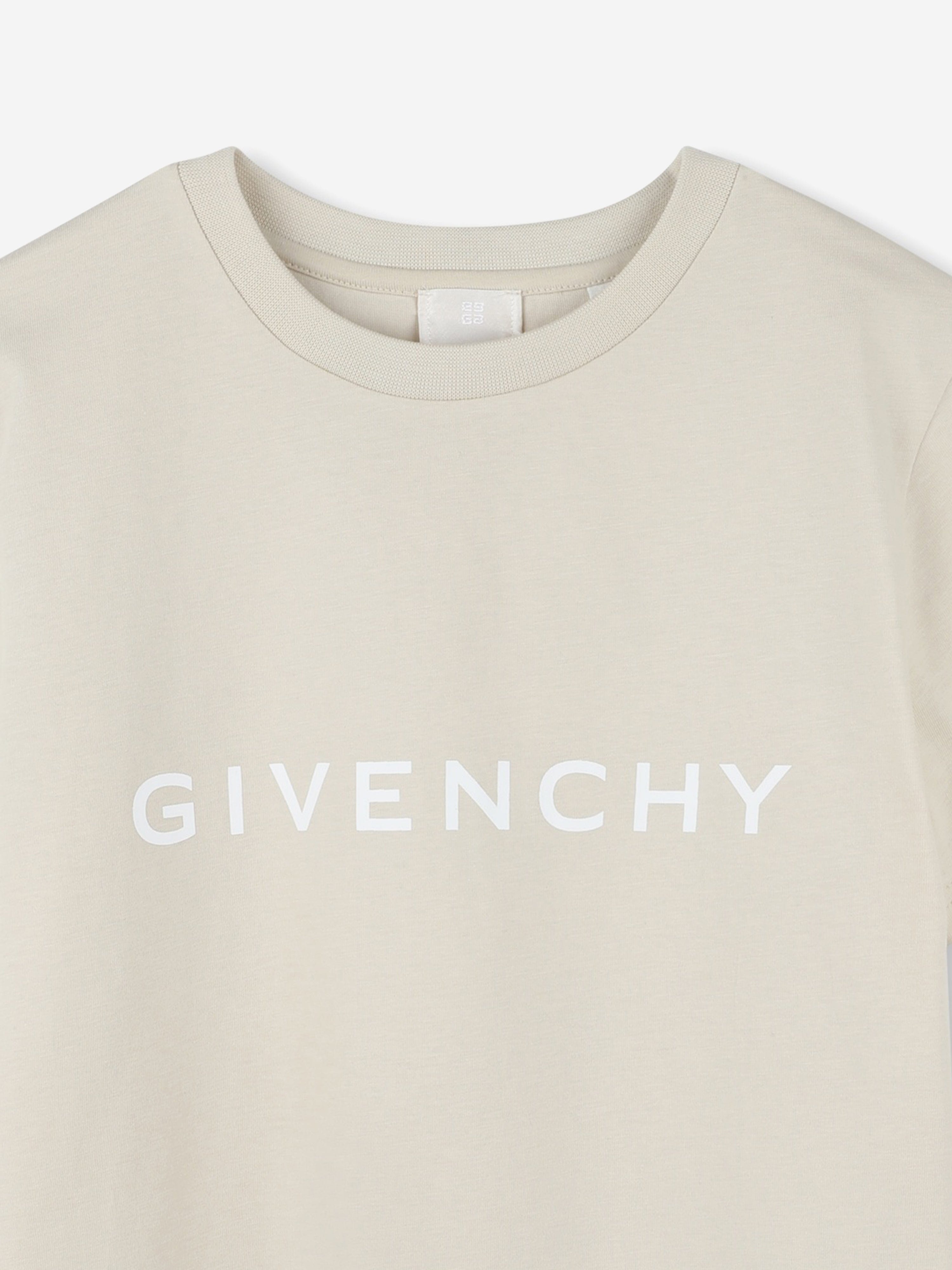 Kids Logo Print T-Shirt in Beige Sale Pick A Best
