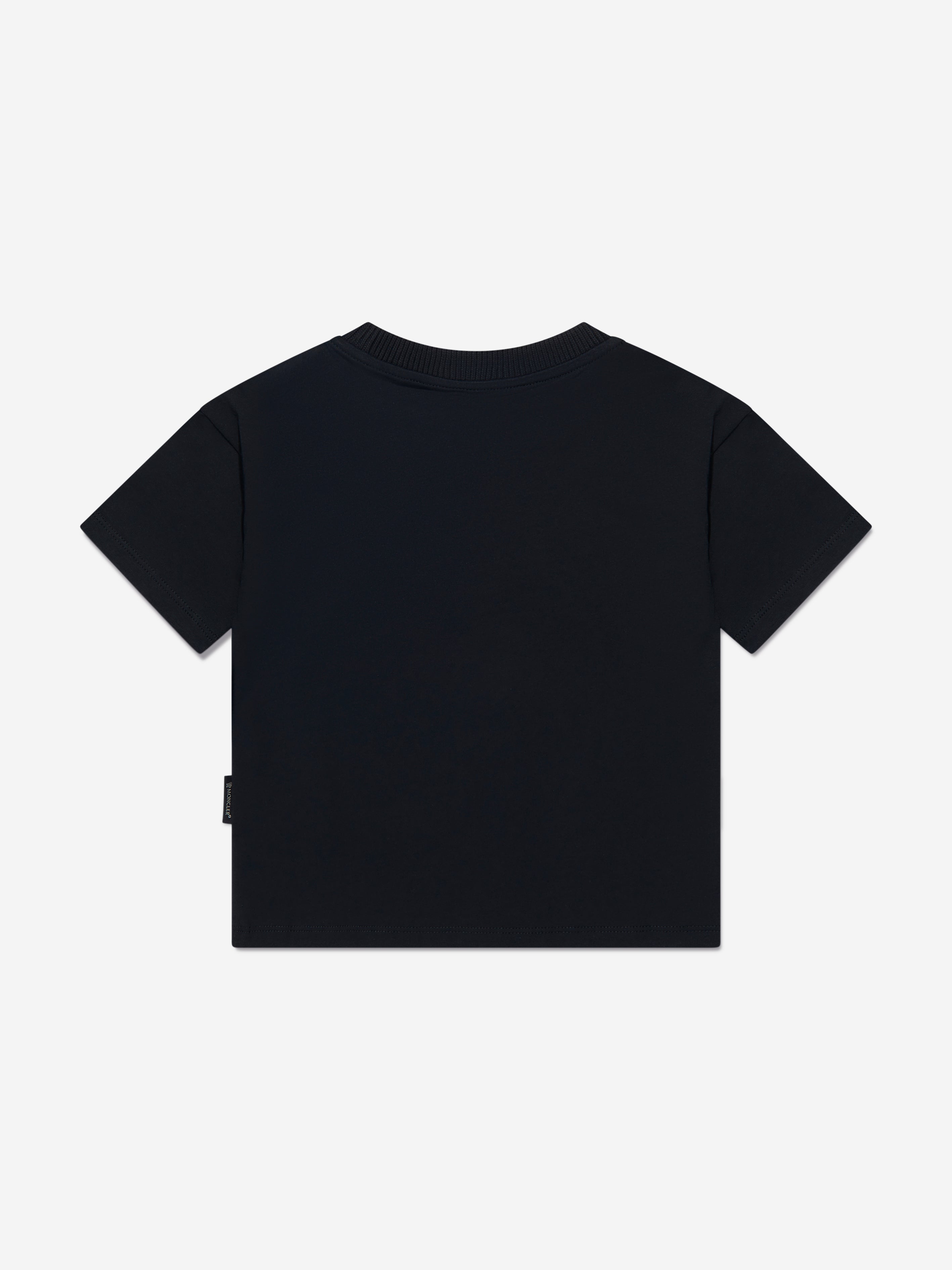 Moncler Enfant Girls Logo Print T-Shirt in Black Cheap Sale New Arrival