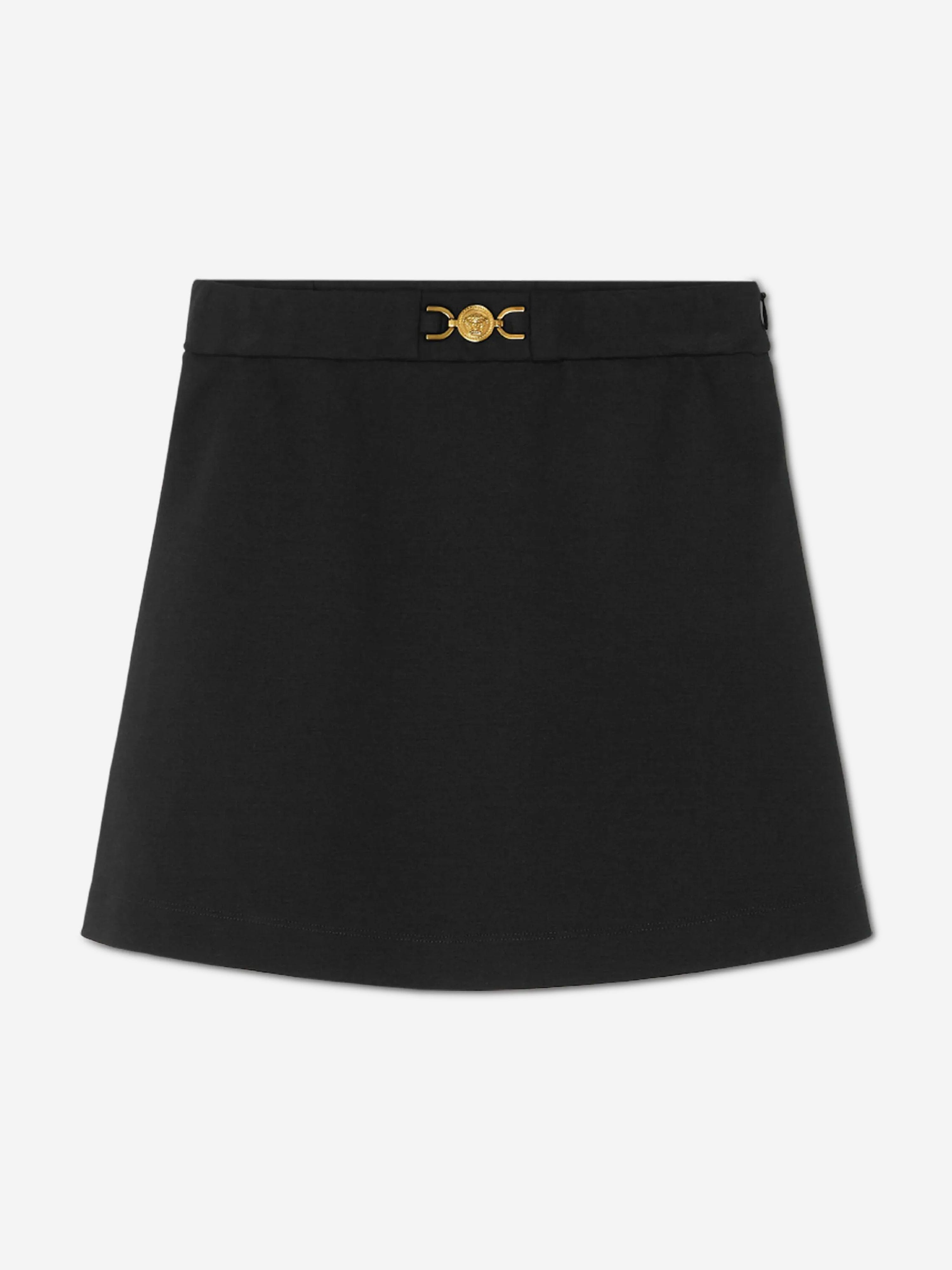 Versace Girls Punto Milano Skirt in Black Sale 2025