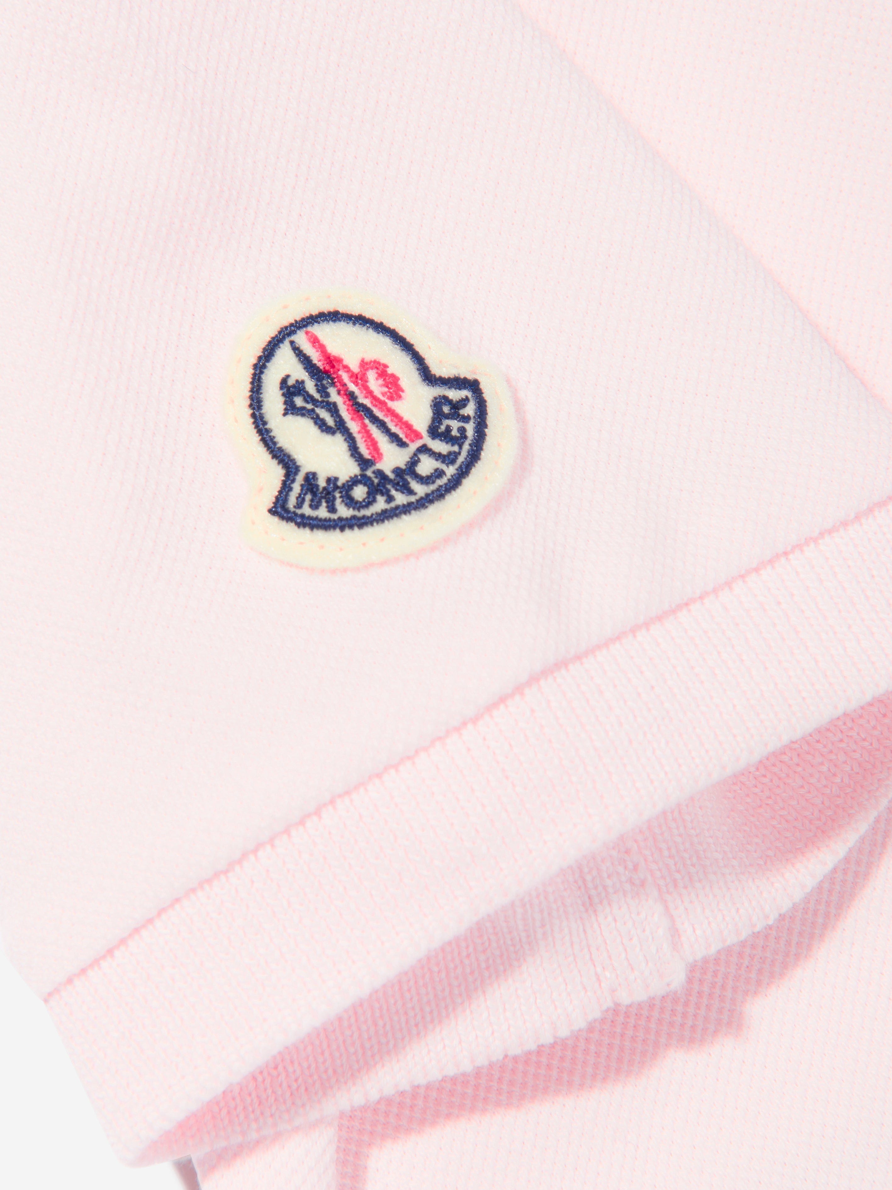 Moncler Enfant Baby Girls Branded Polo Dress in Pink Outlet Cheap Quality