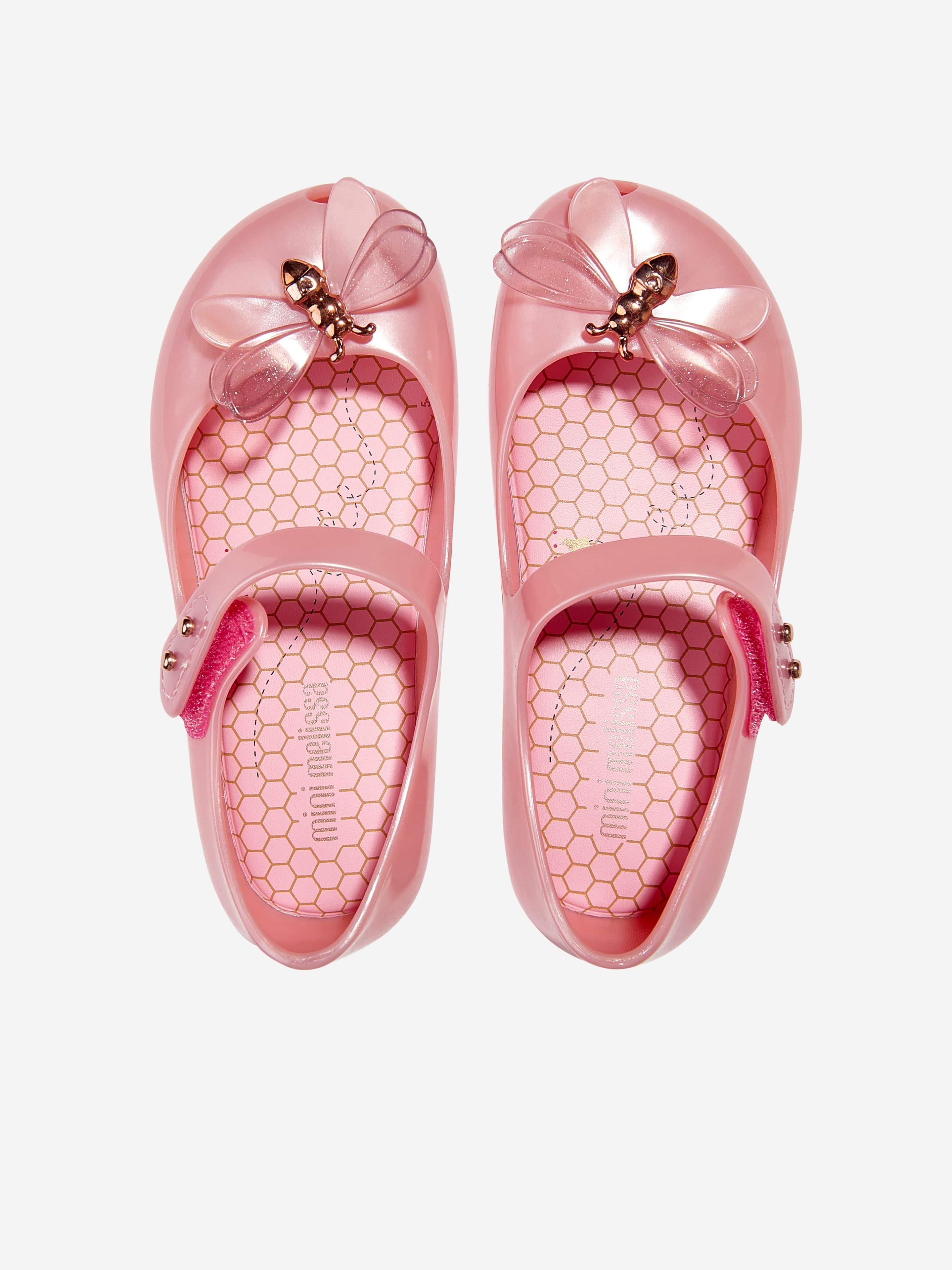 Mini Melissa Girls Mini Ultragirl Bugs Ballerinas in Pink Free Shipping Low Pice