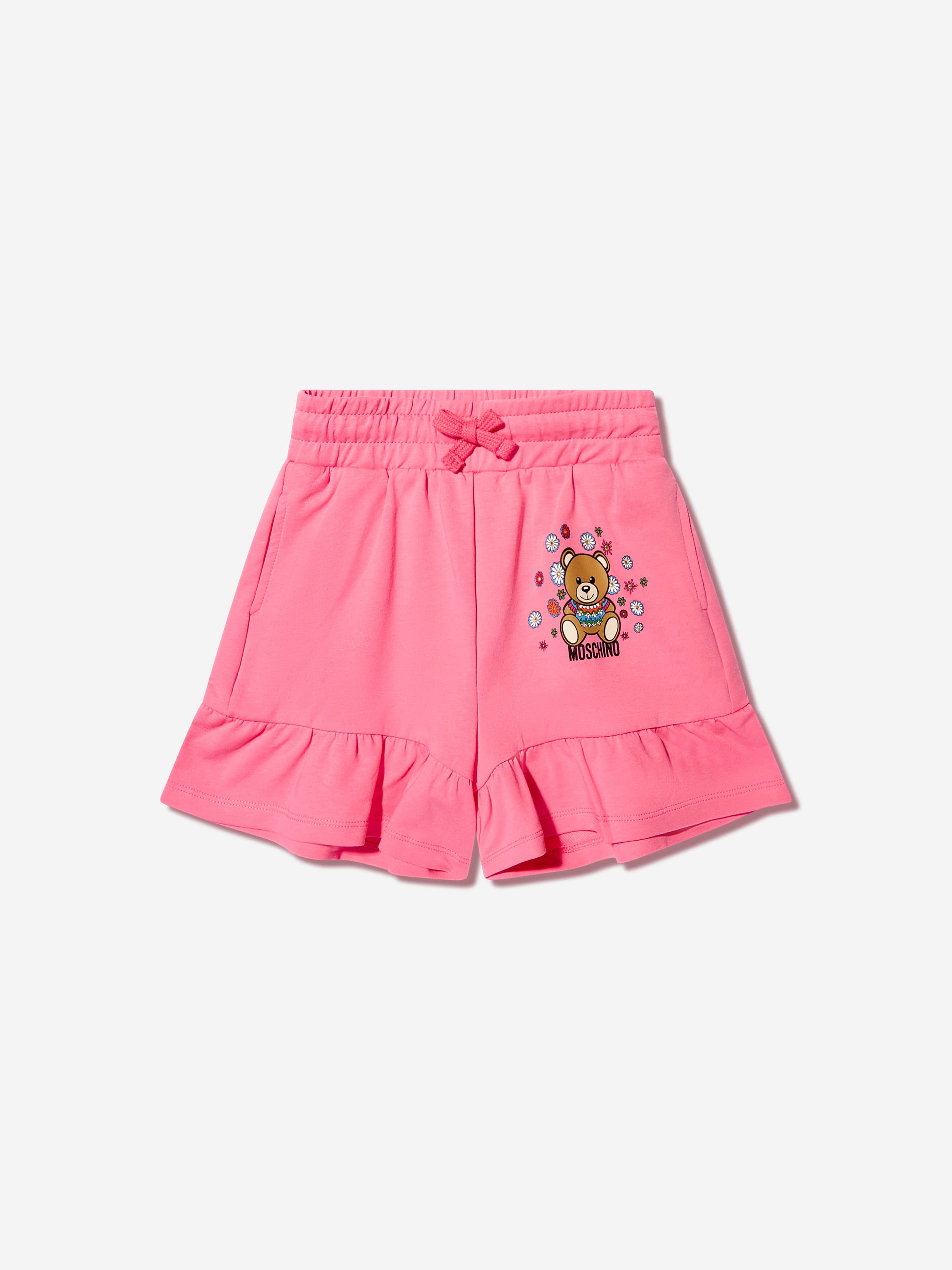 Moschino Girls Teddy Flower Shorts in Pink Discount Huge Surprise